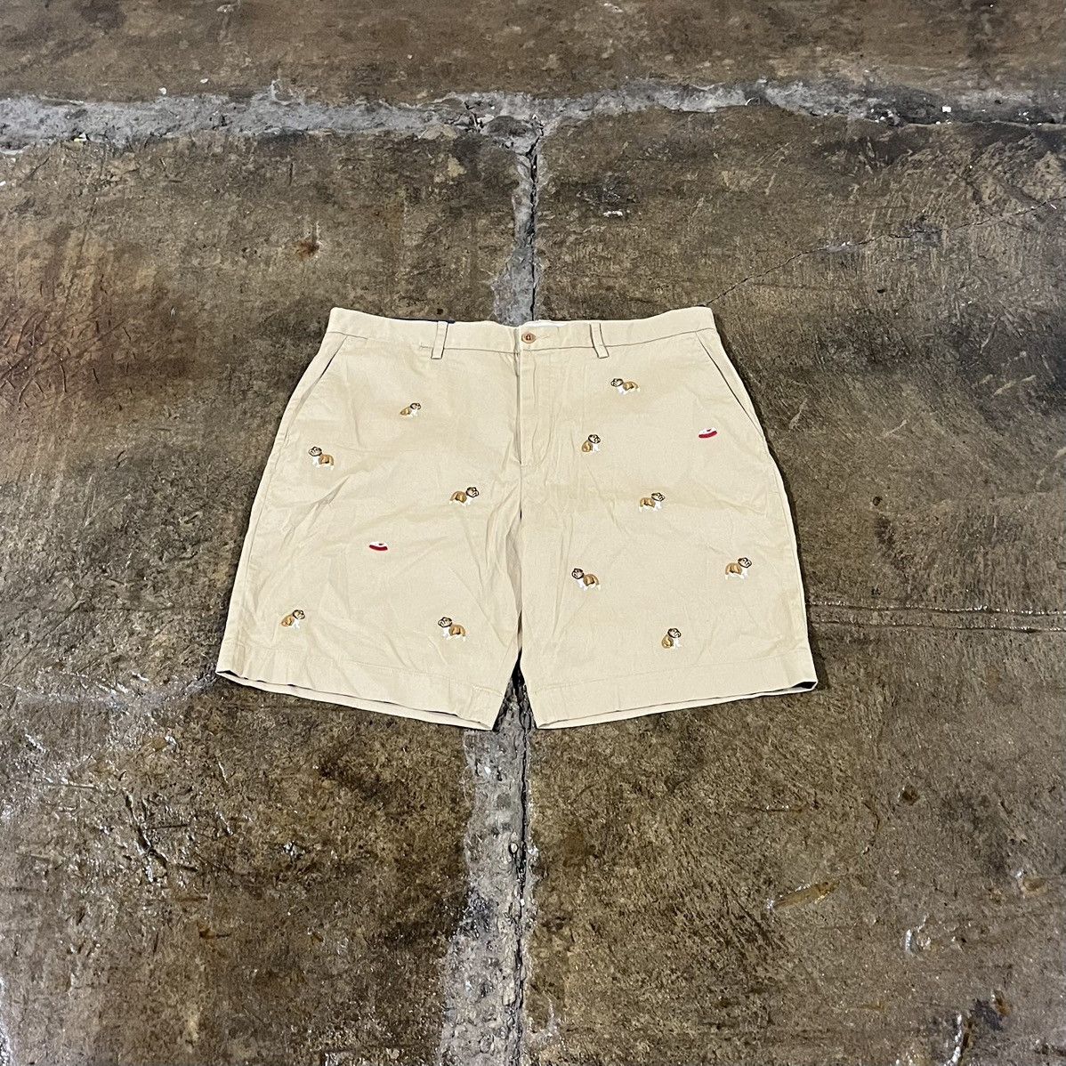 Polo Ralph Lauren × RRL Ralph Lauren × Vintage Polo Ralph Lauren Embroidered Bulldog Chino Shorts NWT Size US 38 / EU 54 - 2 Thumbnail