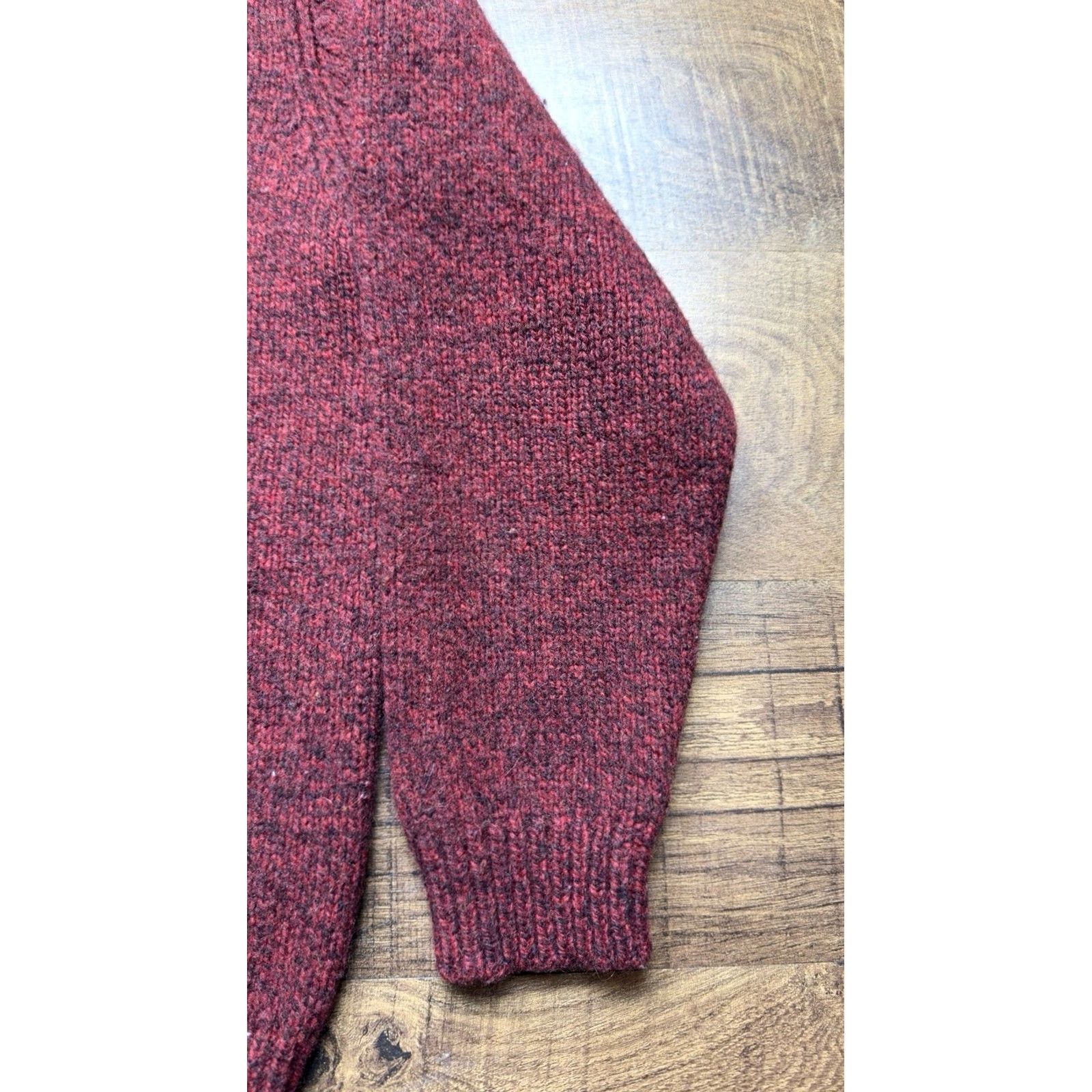 Vintage VINTAGE LL Bean Sweater Mens Medium 100% Wool Red Marled Knit Crewneck Pullover Crew Neck Wool Pullover Mens Clothing Size US M / EU 48-50 / 2 - 5 Thumbnail