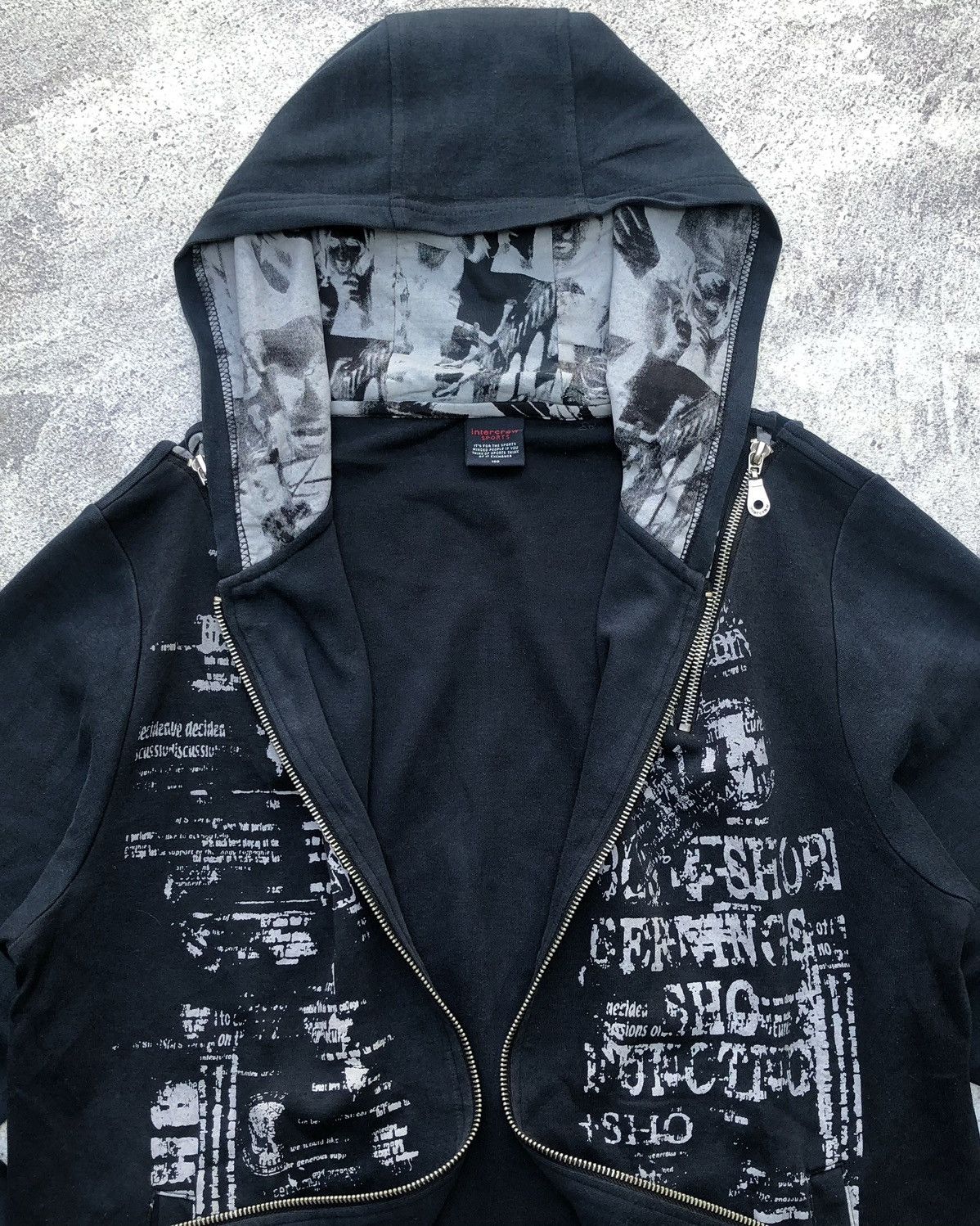 If Six Was Nine × Le Grande Bleu (L.G.B.) Vintage intercrew poem “bernings sho” multi zip bondage Size US L / EU 52-54 / 3 - 4 Thumbnail