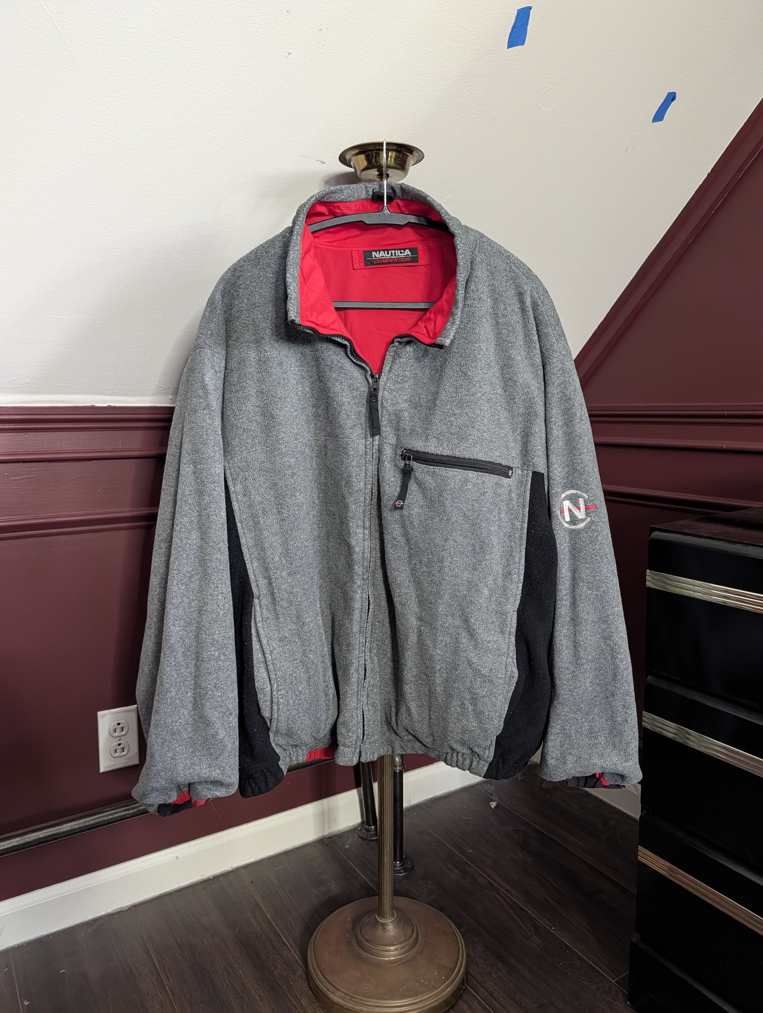 Nautica Competition VTG reversible track jacket fleece XL Size US L / EU 52-54 / 3 - 7 Thumbnail