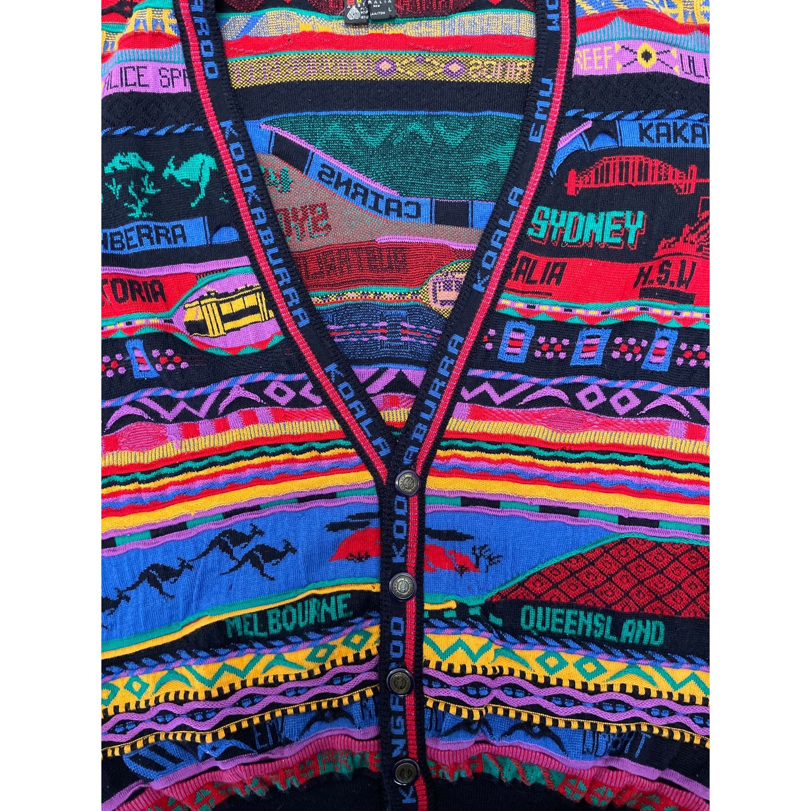 Vintage Emaroo Australian COOGI Style Vest Knit L Size US L / EU 52-54 / 3 - 3 Thumbnail
