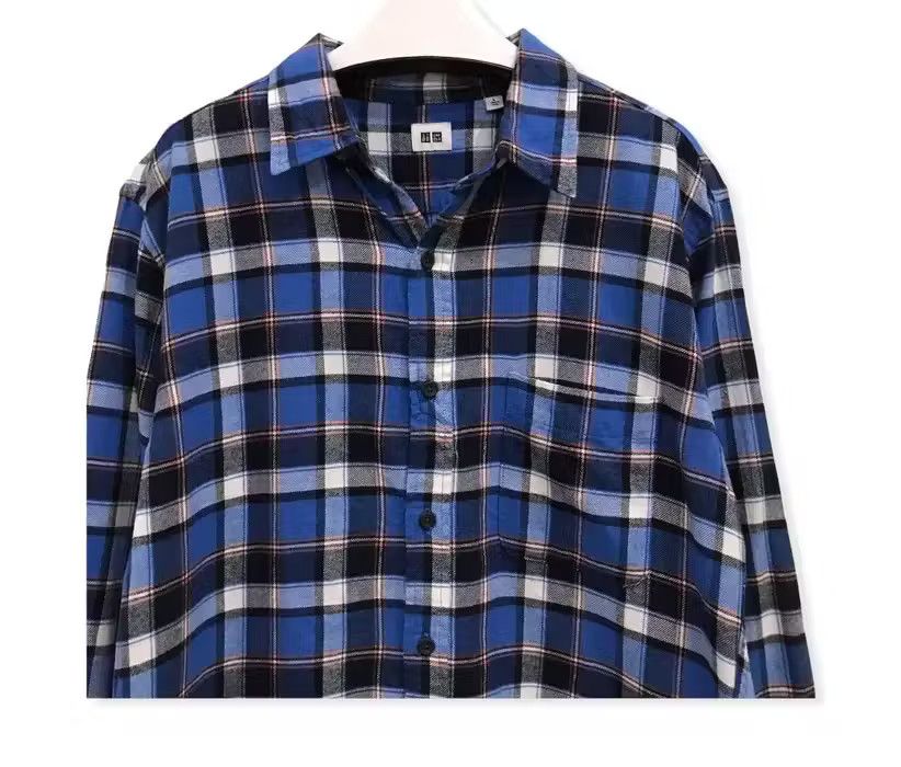Vintage Japanese Brand Uniqlo Flannel Shirt Size US L / EU 52-54 / 3 - 2 Thumbnail
