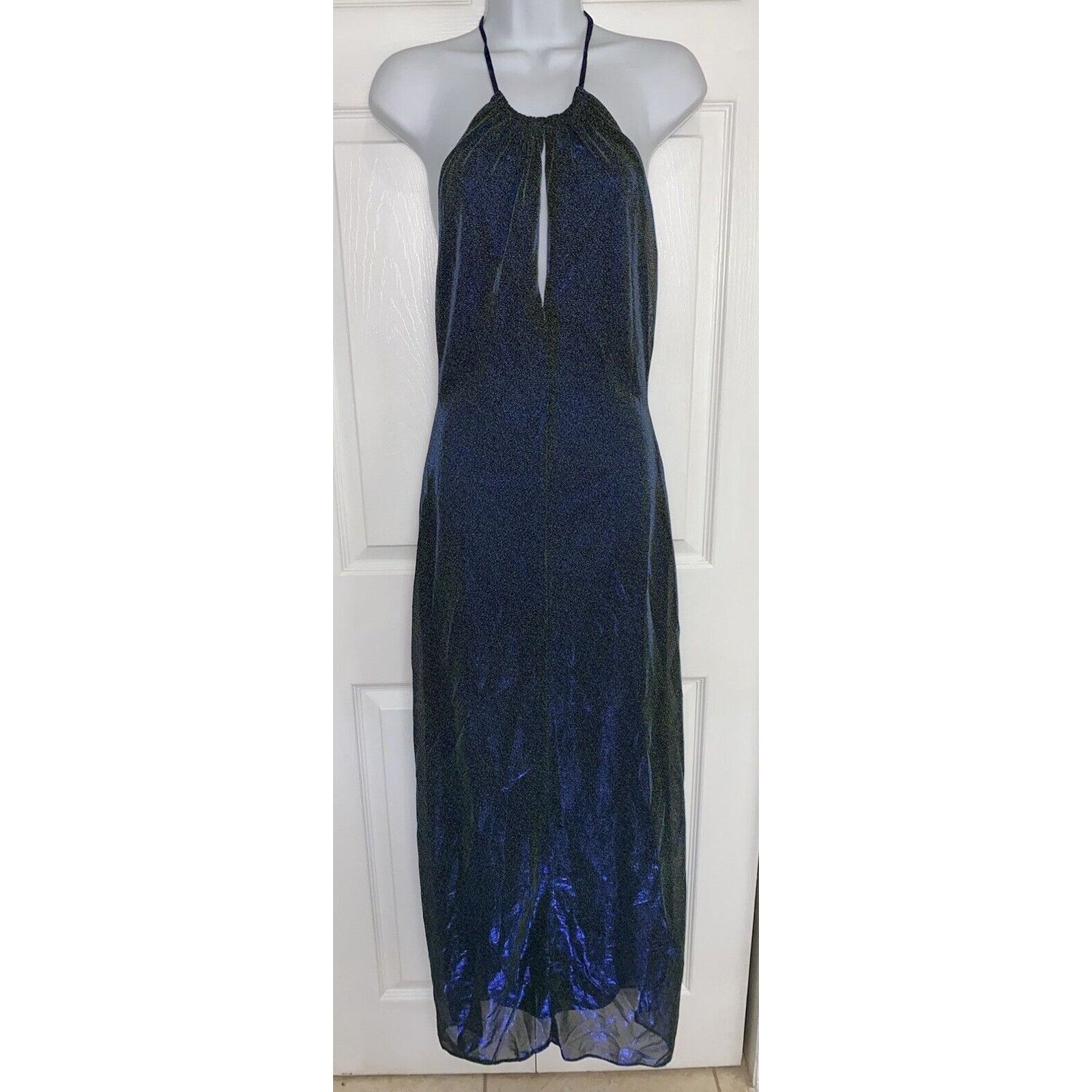 Jessica McClintock Jessica McClintock Gunne Saxe Halter Dress Iridescent Y2K Size S / US 4 / IT 40 - 3 Thumbnail