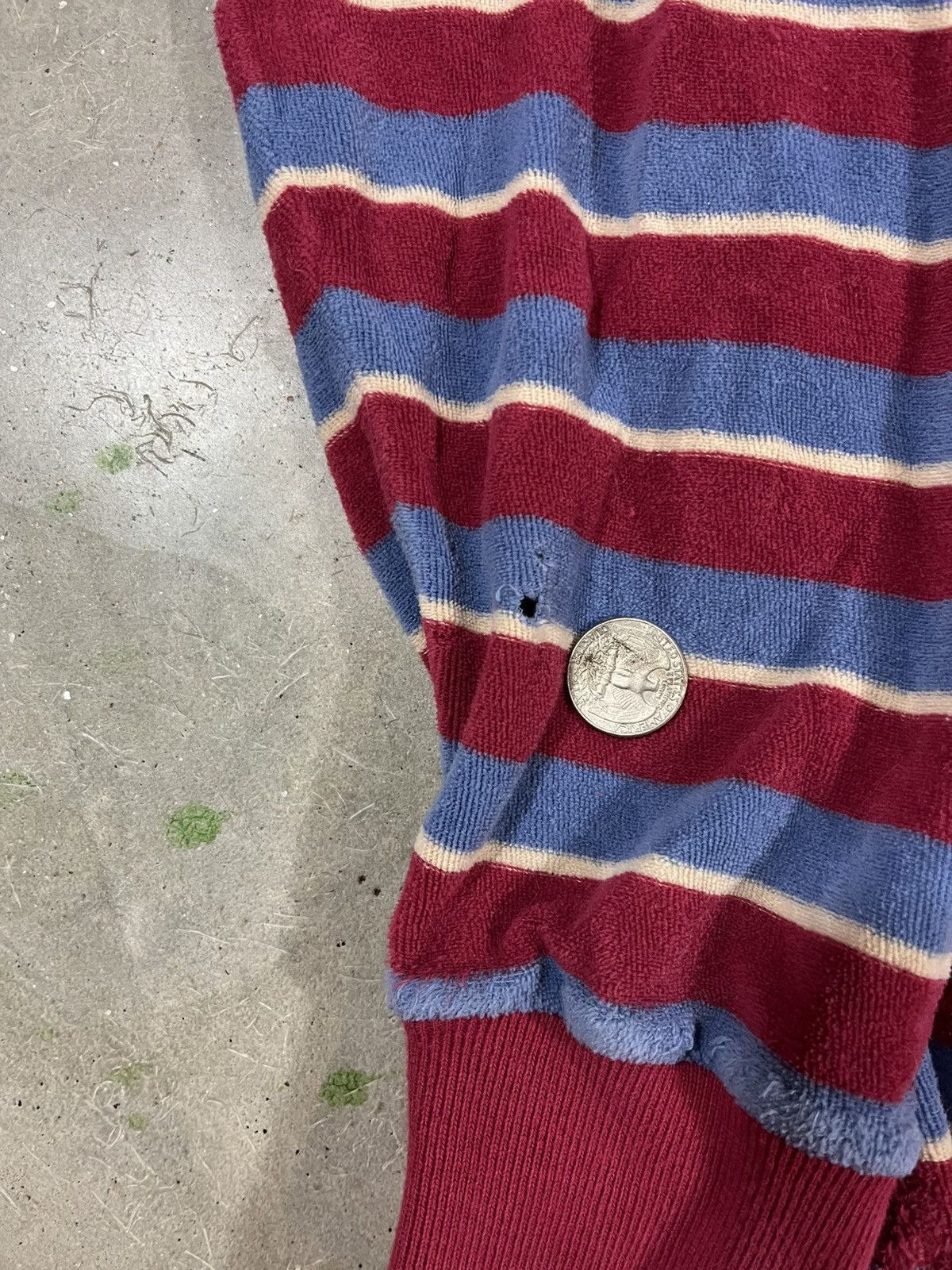 Vintage Vintage 70s Striped Terrycloth Crewneck Sweatshirt Size US L / EU 52-54 / 3 - 3 Thumbnail