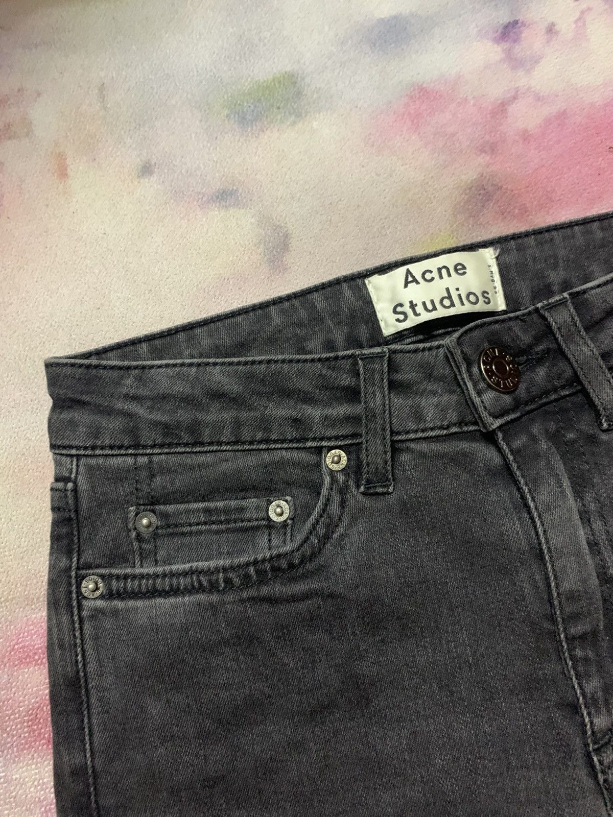Acne Studios Acne Washed Skinny 5 Pistol Blk Denim Pants Size 24" / US 00 / IT 34 - 4 Thumbnail