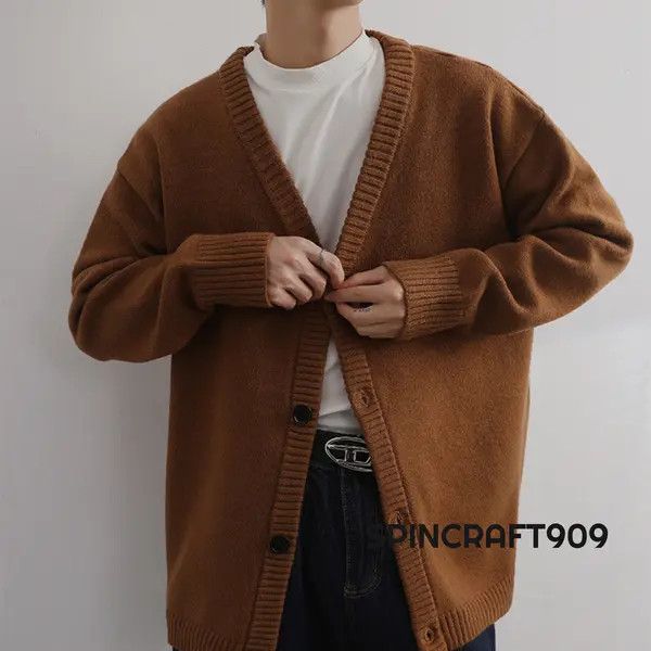 VIBE Brown Button Cardigan Sweater Size US M / EU 48-50 / 2 - 4 Thumbnail