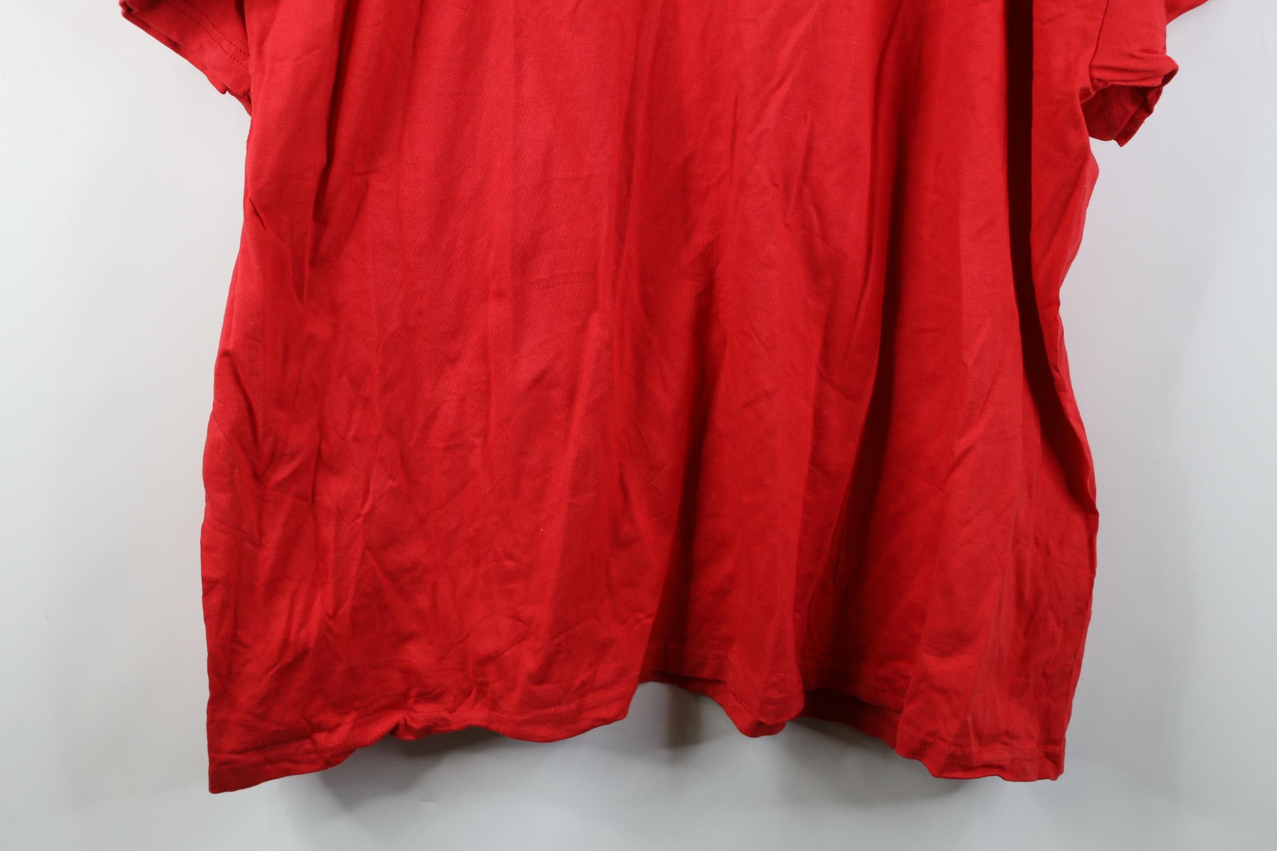 Hanes Vintage 90s Y2K Hanes Blank Pocket T-Shirt Red Cotton Size US XXL / EU 58 / 5 - 14 Thumbnail