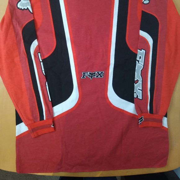 DS Vintage Fox Racing Color Block Long Sleeve T-Shirt