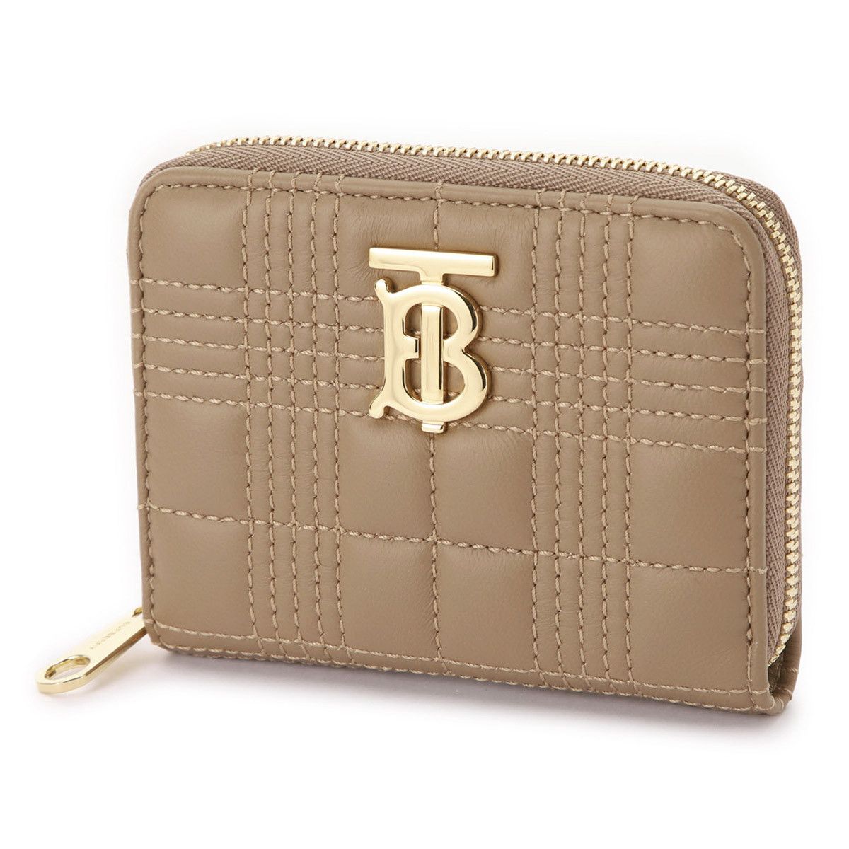 Burberry Coin Case Round Zip Wallet Brown