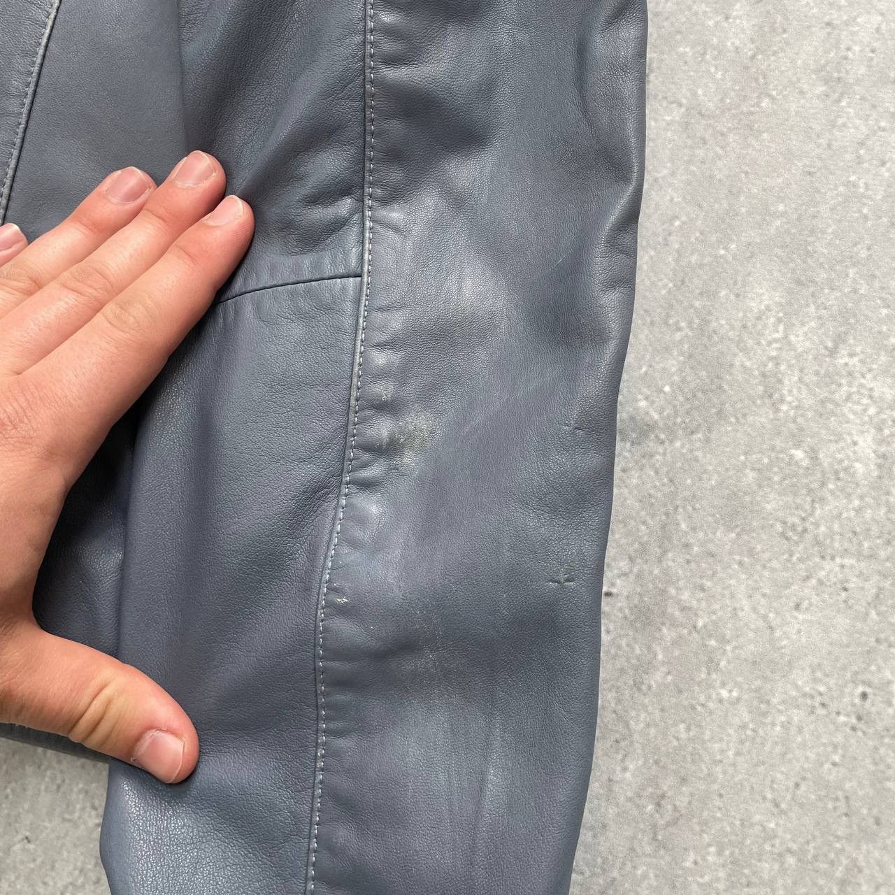 Allsaints Allsaints Fern Biker Leather Jacket Women’s Blue Size EU 38 Size M / US 6-8 / IT 42-44 - 24 Thumbnail