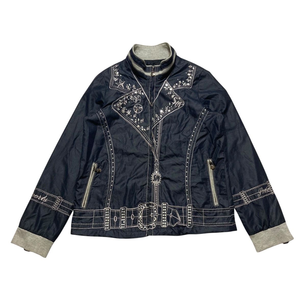 If Six Was Nine SHIMMZNI - Studded Embroidery Design Jacket Vkei Japanese Size M / US 6-8 / IT 42-44 - 1 Thumbnail