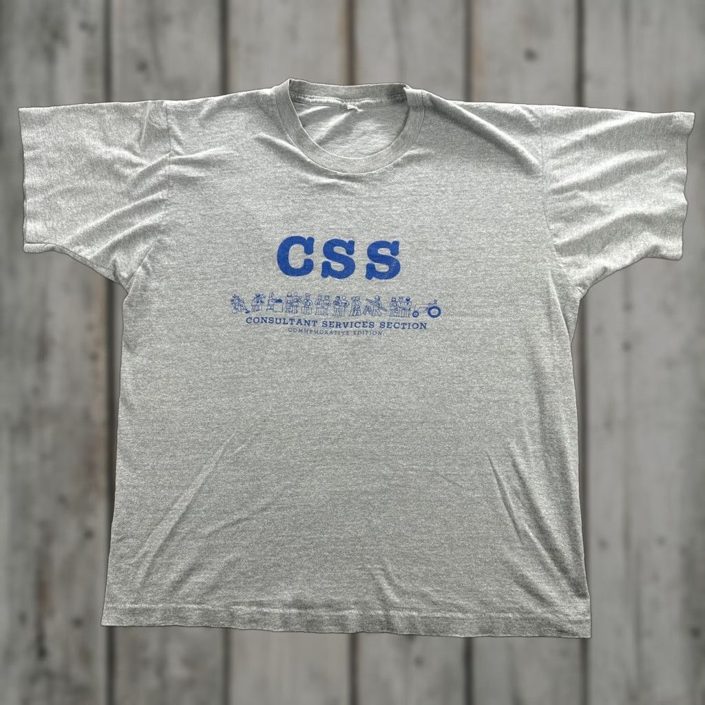 Other Vintage CSS Consultant Services Section T-Shirt Mens Extra Large 90s Graphic Print Workwear Gray Size US XL / EU 56 / 4 - 1 Thumbnail