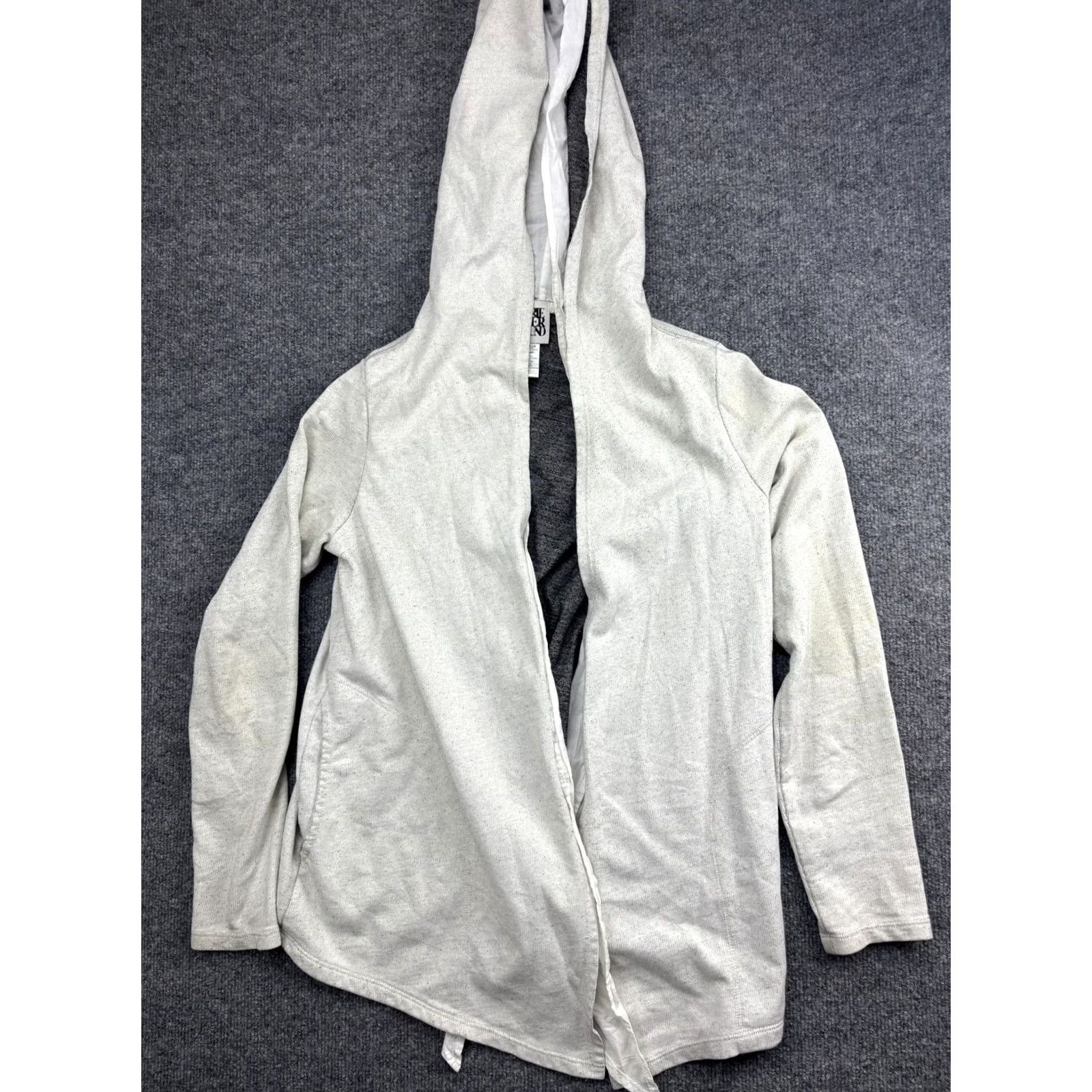 Vintage Prairie Underground Jacket Womens Small Beige Hooded Open Front Pockets USA Size S / US 4 / IT 40 - 2 Thumbnail