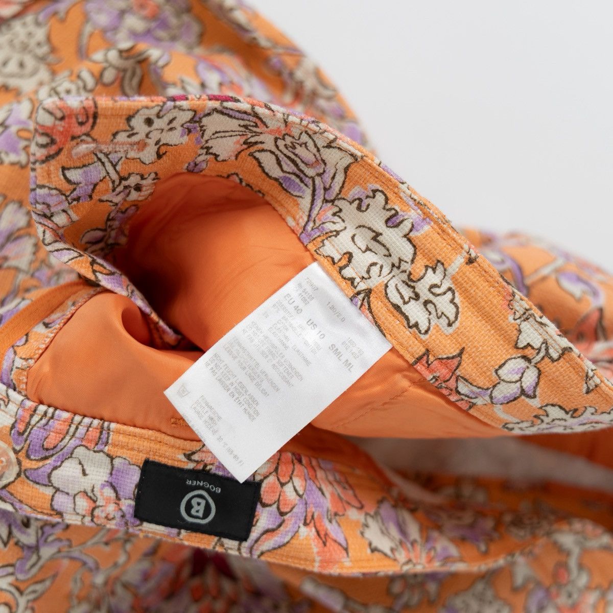 Bogner Bogner Womens Floral Orange Shorts Zip Closure Summer Casual Size 32" / US 10 / IT 46 - 4 Thumbnail