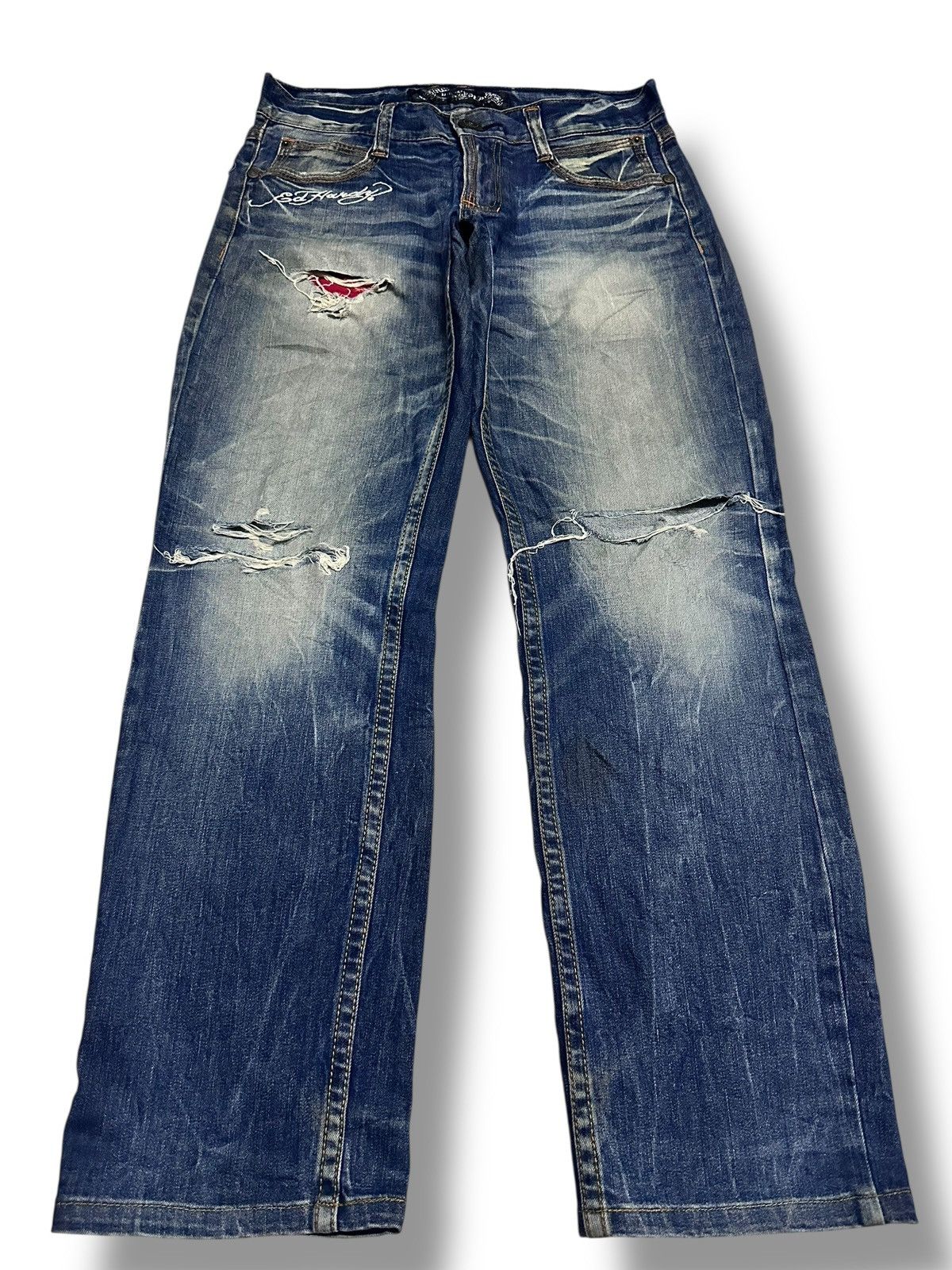 Ed Hardy Vintage Ed Hardy x Red Pepper Baggy Style With Faded Wash Size US 32 / EU 48 - 2 Thumbnail