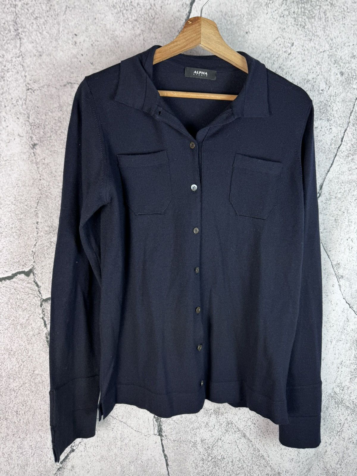 Alpha Studio Alpha Studio Wool Light Shirt Button sweater Size US S / EU 44-46 / 1 - 1 Thumbnail