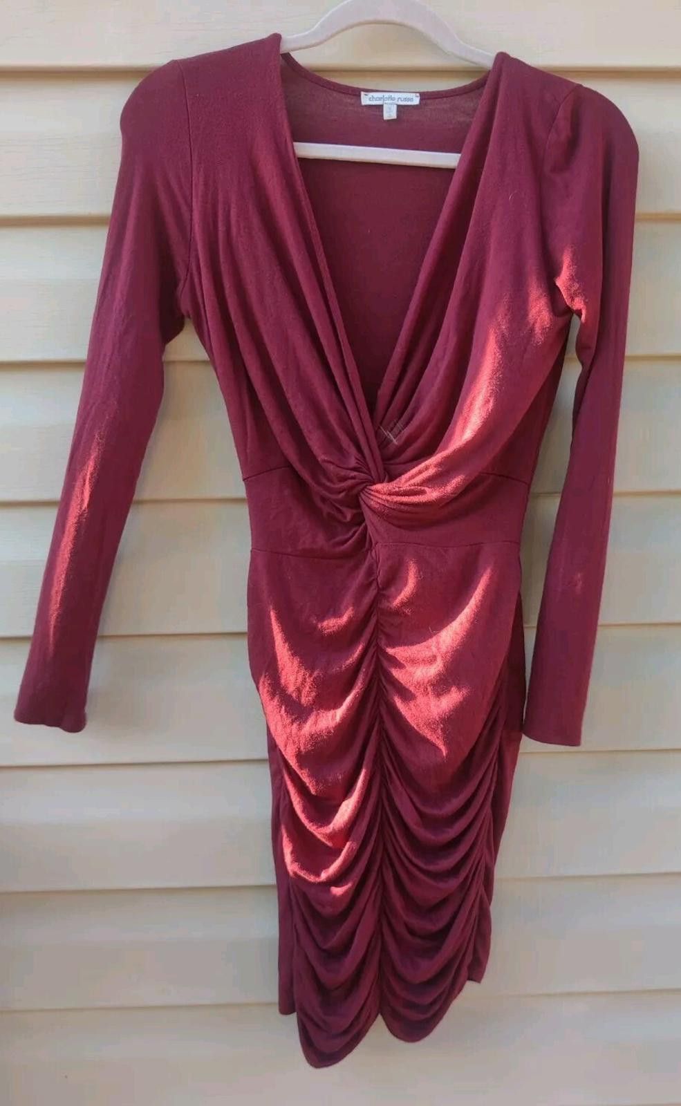 Other Charlotte Russe Burgandy Maroon Dress Size Small S Bodycon Size S / US 4 / IT 40 - 6 Thumbnail