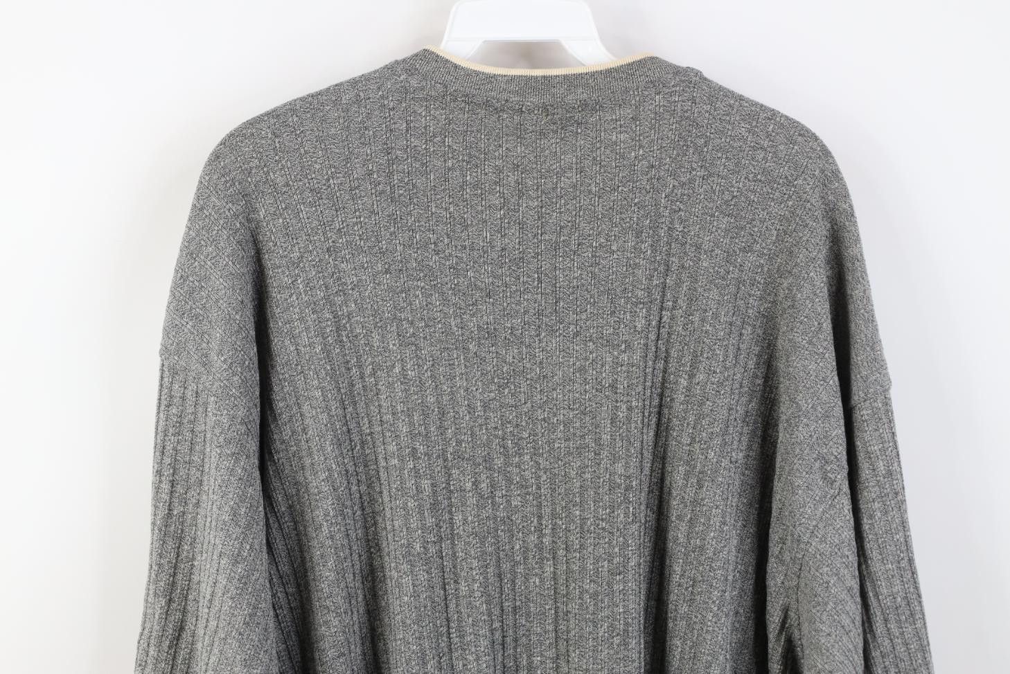Vintage Vintage 90s Streetwear Ribbed Knit Henley T-Shirt Gray Size US XL / EU 56 / 4 - 10 Thumbnail