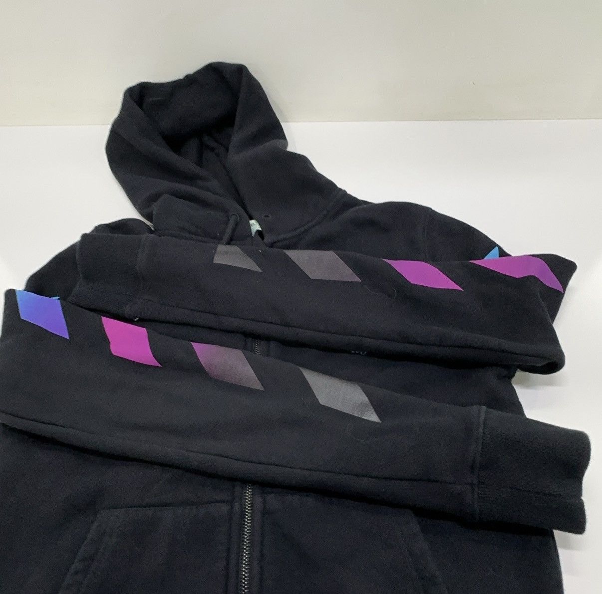 Off-White Off-White Diag Gradient Zip Hoodie Size US XXS / EU 40 - 9 Thumbnail