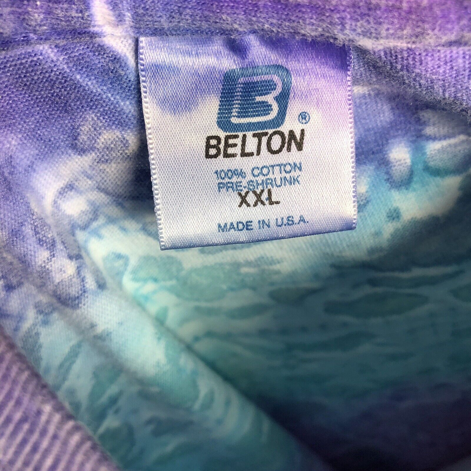 Apple Beatles Vintage T-Shirt Long Sleeve Tie Dye Blue Purple XXL Size US XXL / EU 58 / 5 - 8 Thumbnail