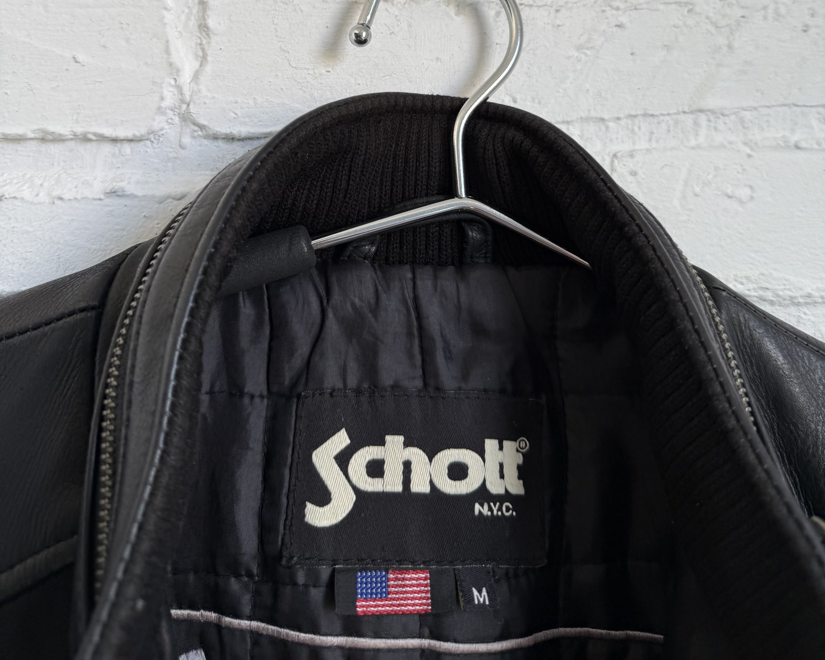 Schott Schott aviator leather jacket packable hood Size US M / EU 48-50 / 2 - 2 Thumbnail