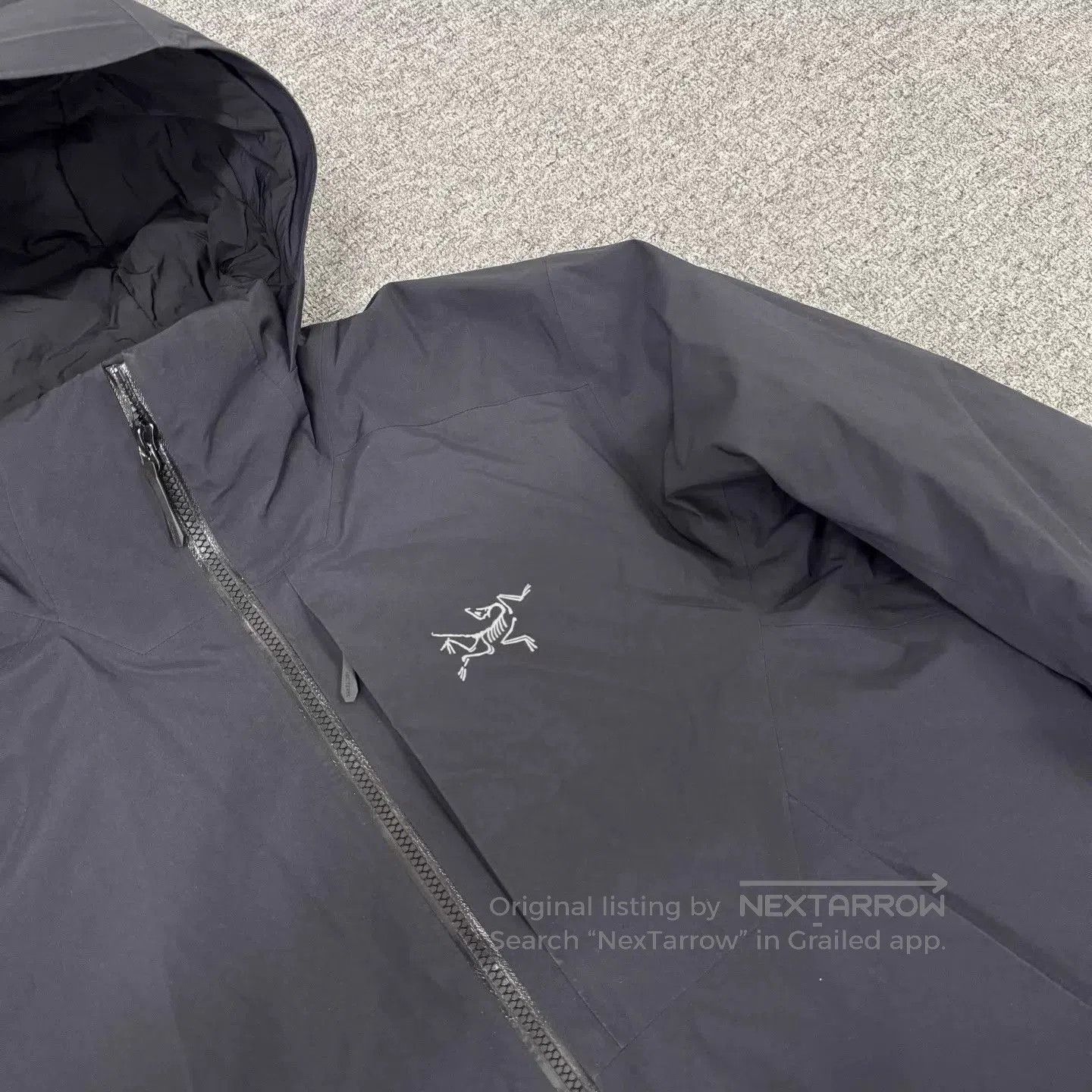 Arc'teryx Black Hooded Light Jacket with Zip Front. Size US M / EU 48-50 / 2 - 5 Thumbnail