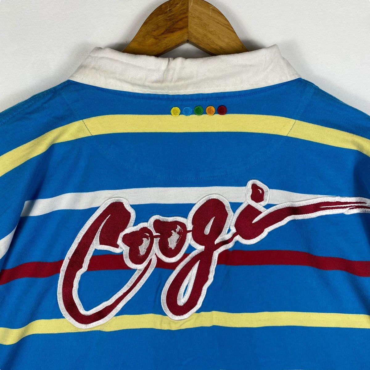 Coogi COOGI Embroidery Logo Striped Polo Shirt 5-Large Size Size US XXL / EU 58 / 5 - 6 Thumbnail