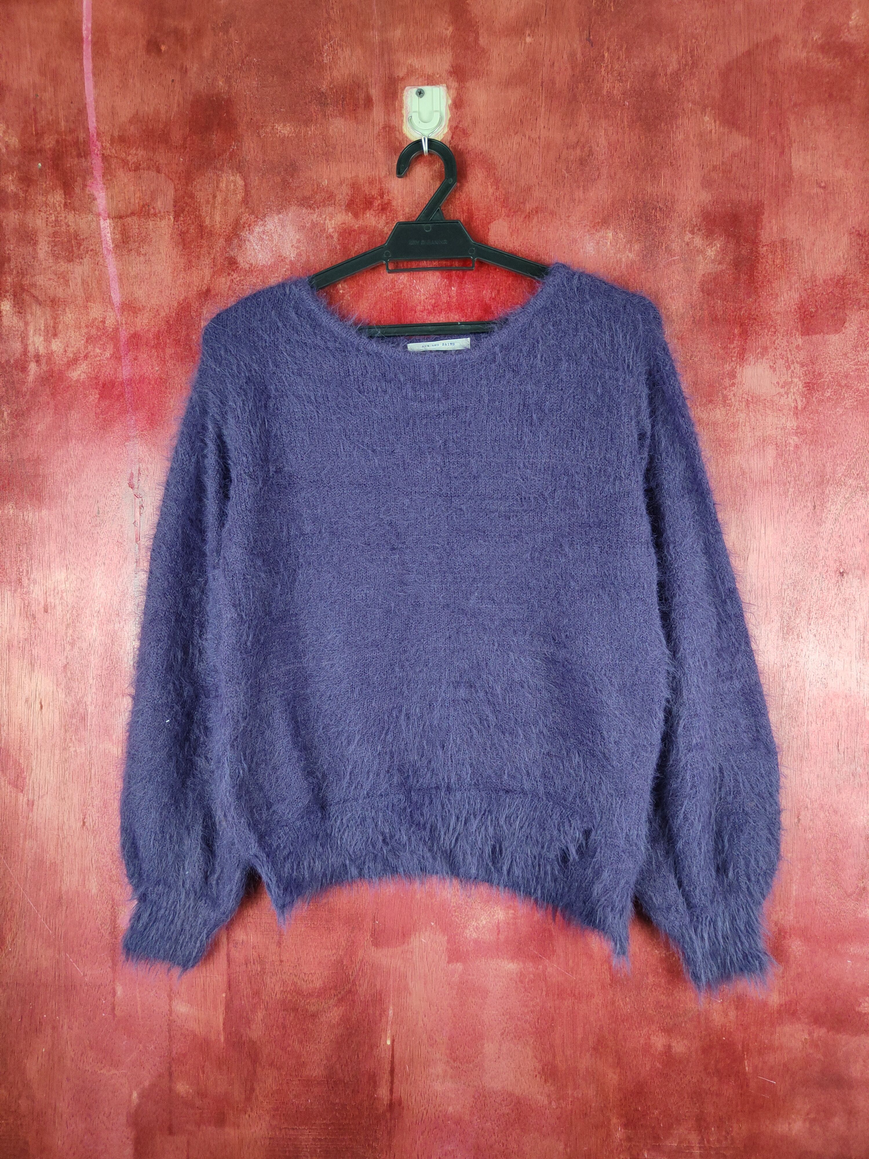 Japanese Brand × Vintage Vintage Aix Les Bains Purple Fur Mohair Knitwear Size M / US 6-8 / IT 42-44 - 1 Thumbnail