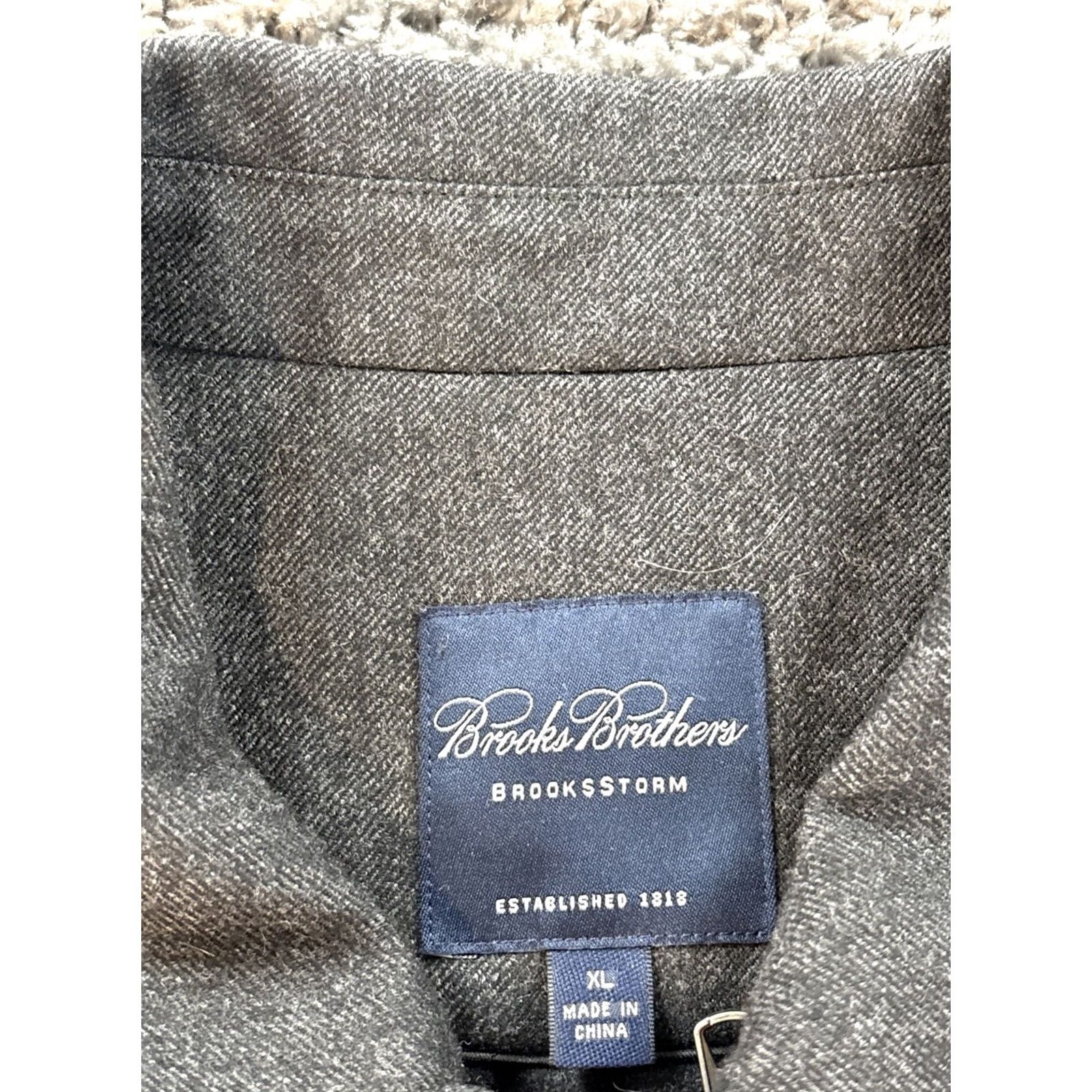Brooks Brothers Brooks Brothers Brookstorm Mens XL Black Wool Long Coat Loro Piana Storm Overcoat Size US XL / EU 56 / 4 - 4 Thumbnail
