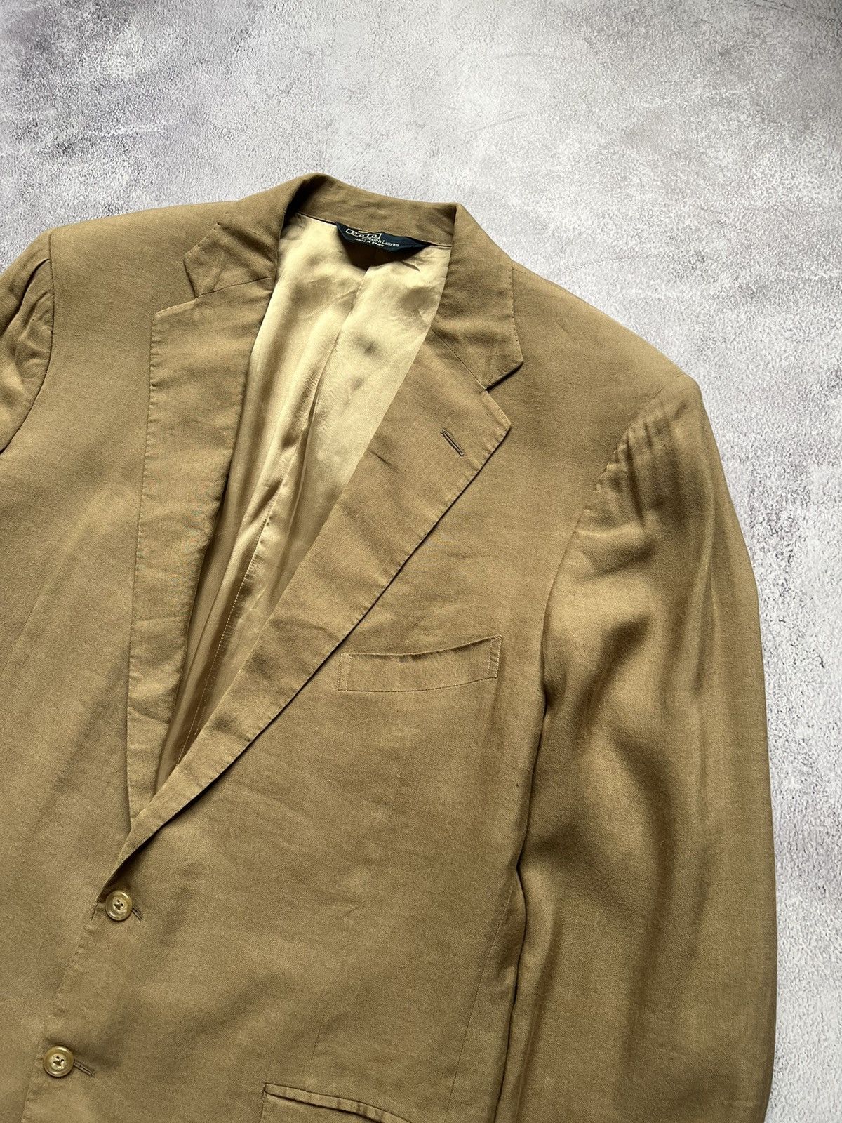 Polo Ralph Lauren Vintage 90s Polo Ralph Lauren Linen/Viscose Blazer Size L Size 50R - 4 Thumbnail