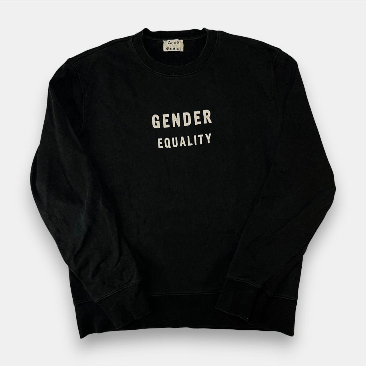 Acne Studios Acne Studios Gender Equality Black Sweatshirt PAW15 Size US S / EU 44-46 / 1 - 1 Thumbnail