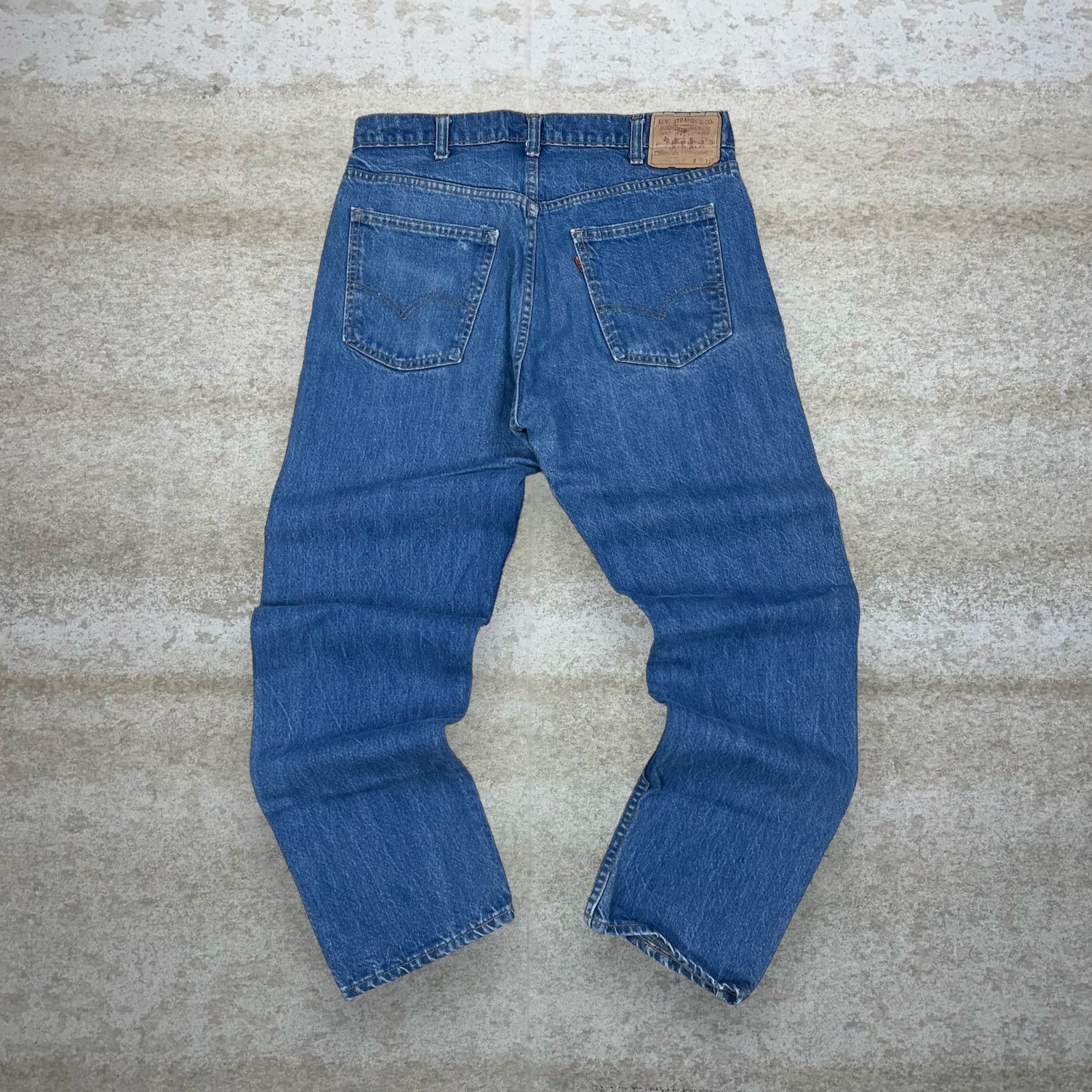 image of Crazy True Vintage 70's Levis 505 Jeans Straight Orange Tab in Blue, Men's (Size 34)