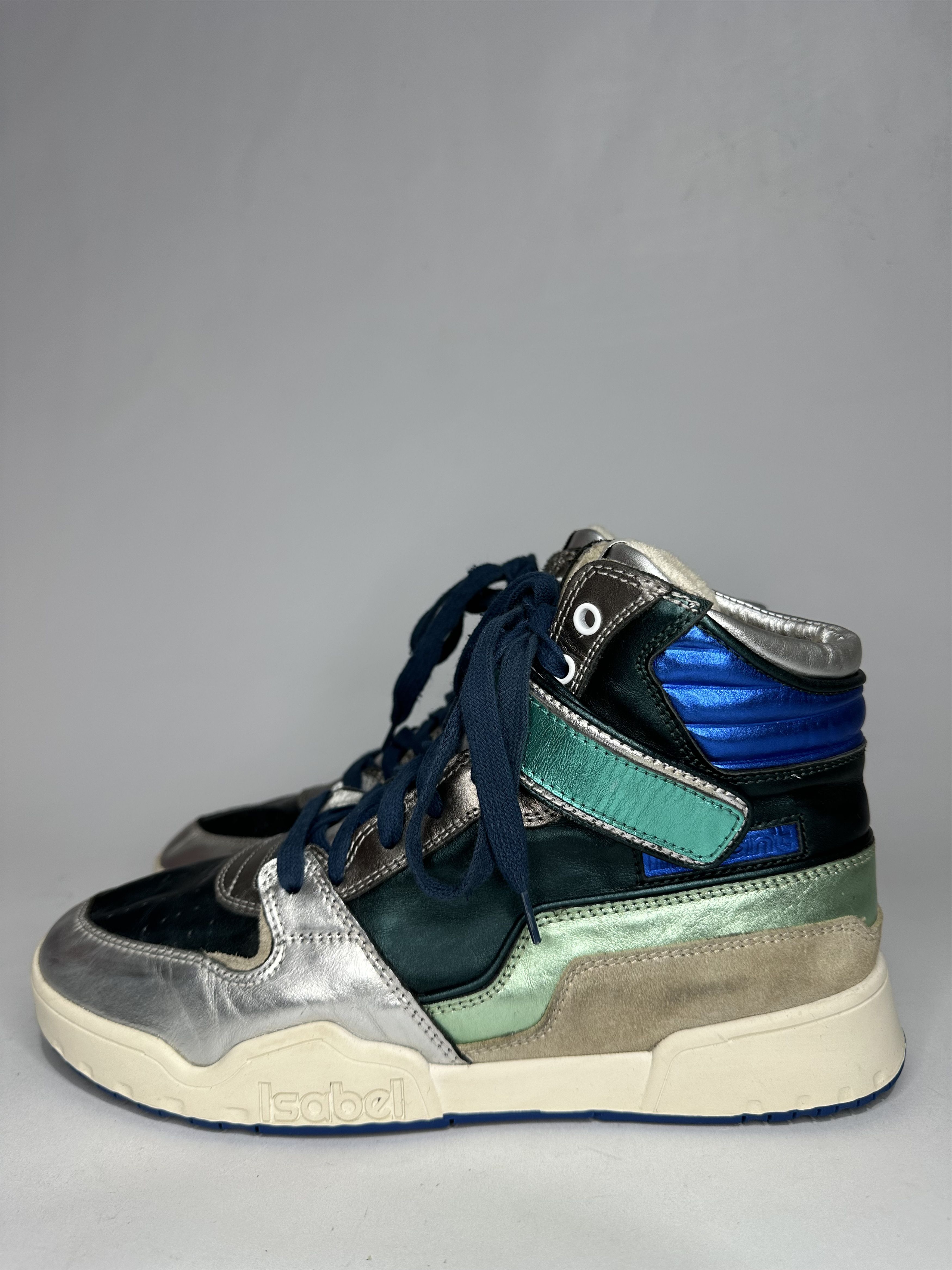 Isabel Marant Isabel Marant Bresse Metallic Colorblock Leather Sneakers. Size US 7 / EU 40 - 3 Thumbnail