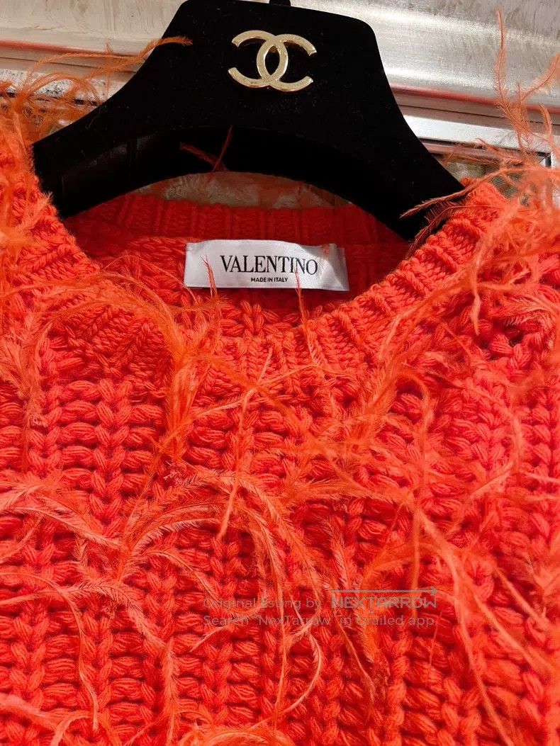 Valentino Valentino Ostrich feather short sweater Size S / US 4 / IT 40 - 2 Thumbnail