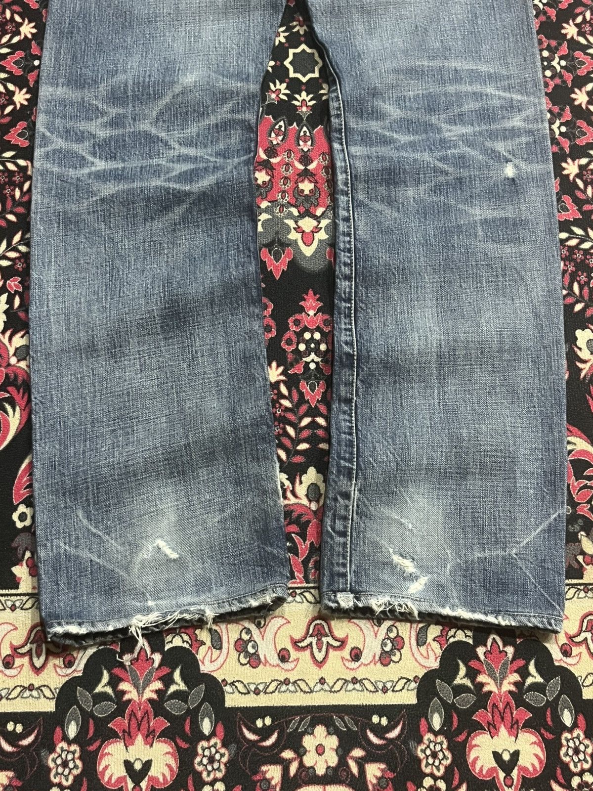 Hysteric Glamour Japanese Brand Hysteric Glamour Blue Whisker Studded Jeans Size US 30 / EU 46 - 13 Thumbnail