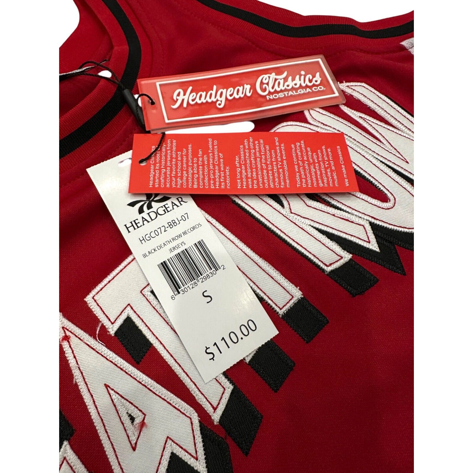 Other Death Row Records Men's Headgear Classics Basketball Jersey Size US XXL / EU 58 / 5 - 6 Thumbnail