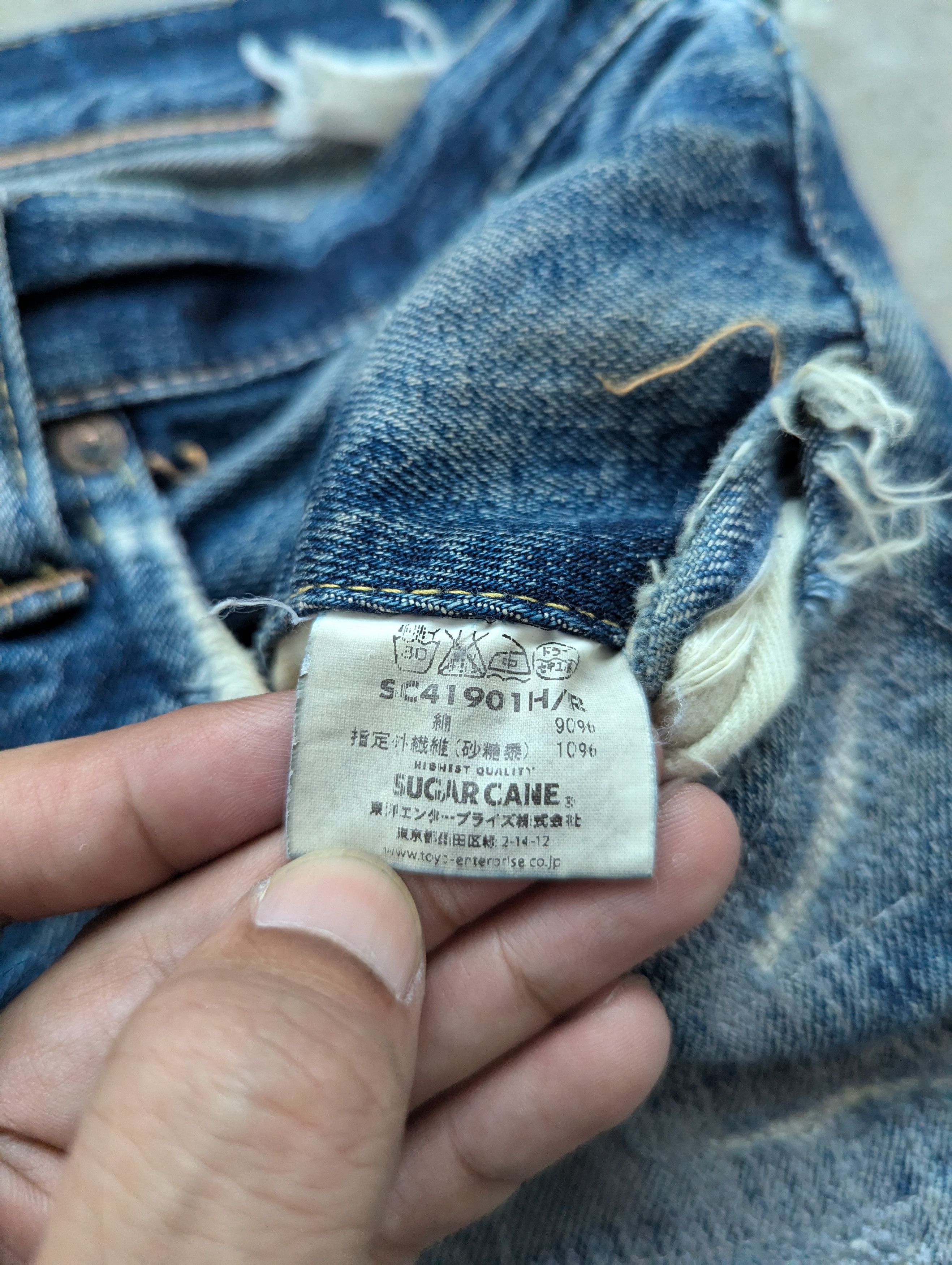 Japanese Brand × Sugar Cane OPEN ORDER 🔥 Vintage Sugar Cane Selvedge Distressed Denim Size US 32 / EU 48 - 11 Thumbnail