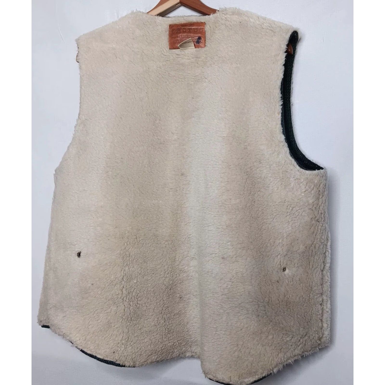 Vintage VINTAGE Cactus Vest Wool Blend Short Casual Workwear Mens M Green Plaid Faux Sherpa Lined 23" Pit to Pit 29" Back 23.5" Long Size US M / EU 48-50 / 2 - 3 Thumbnail