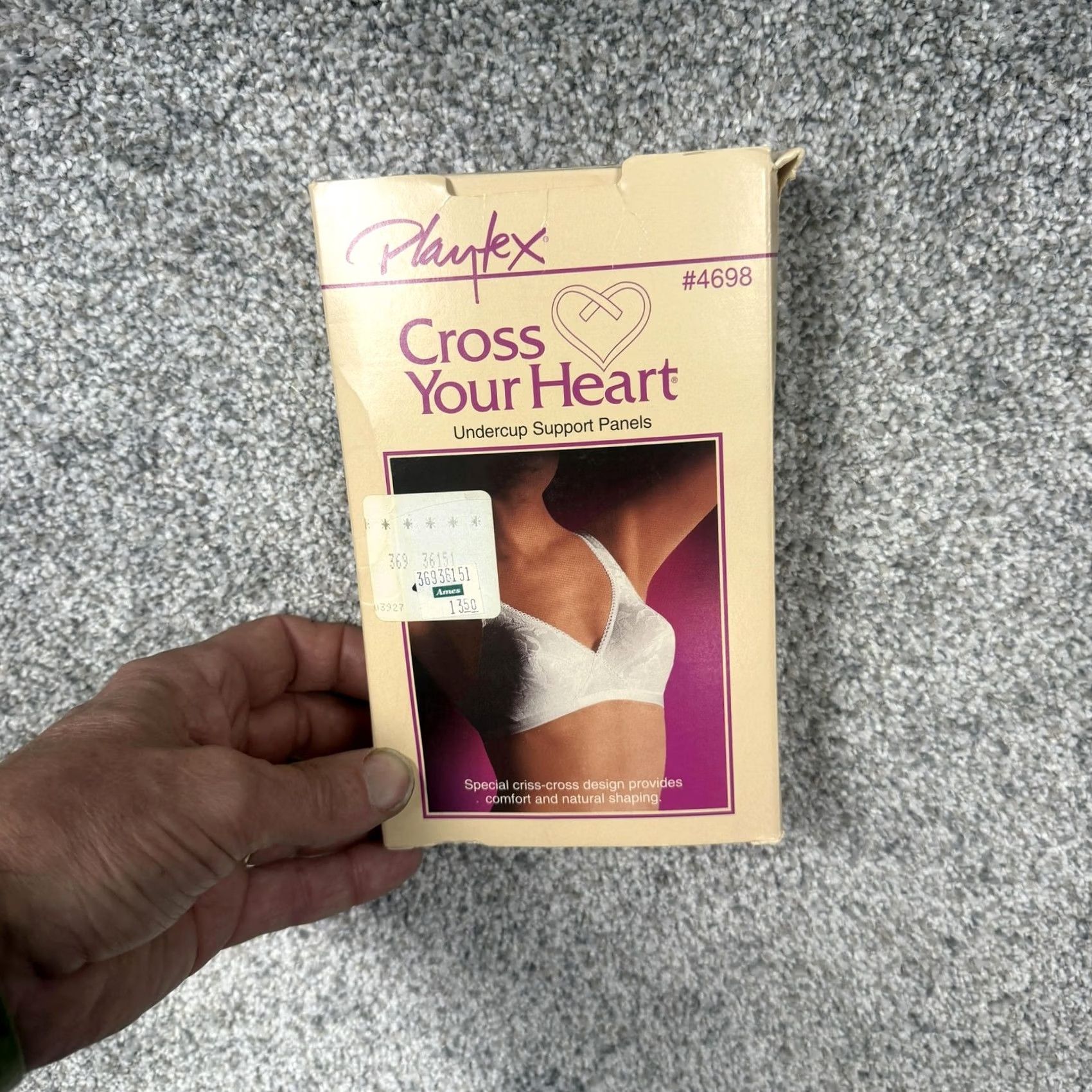 Vintage Playtex Cross Your Heart Bra 36B White Wireless Full Coverage Minimizer 4698 Size ONE SIZE - 2 Thumbnail