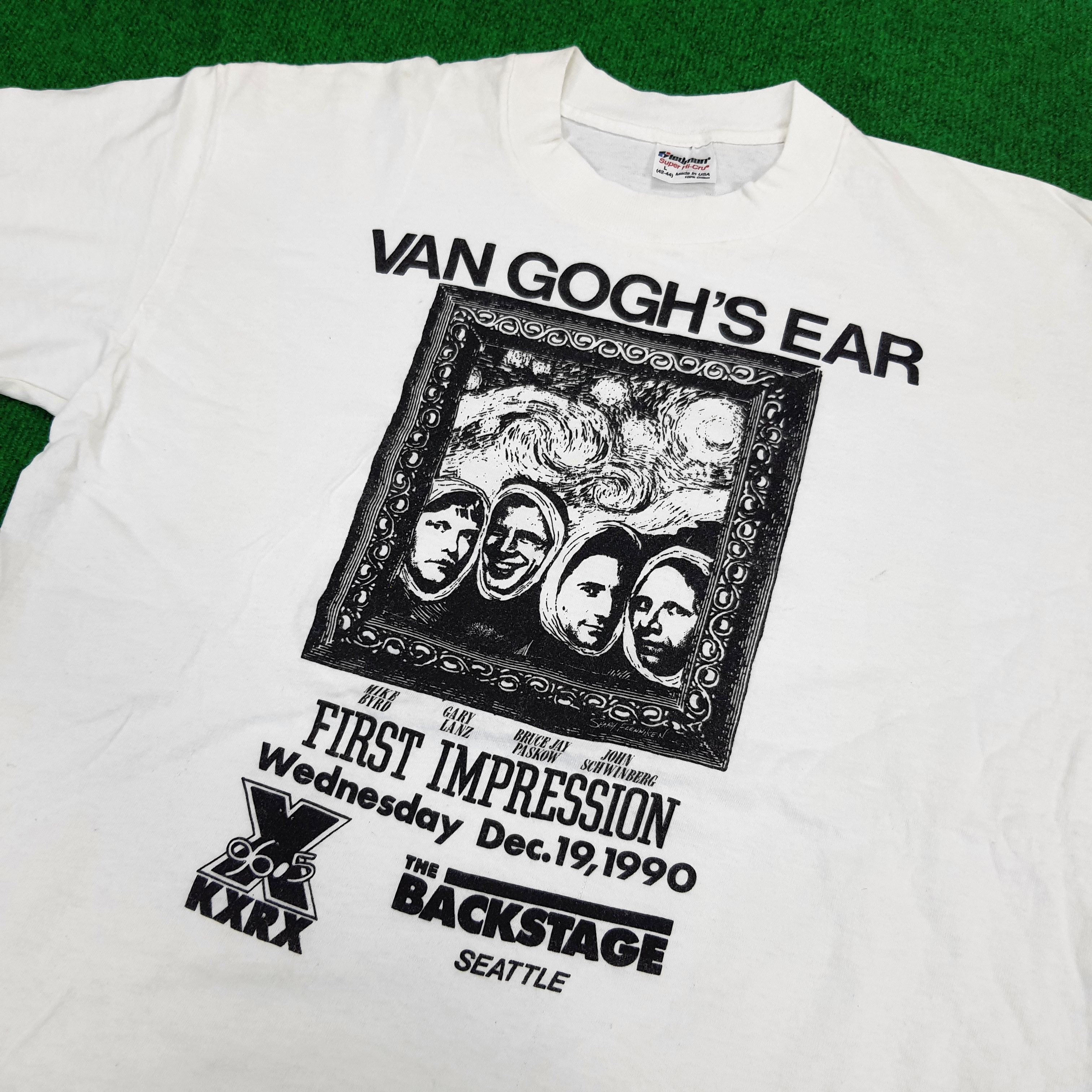 Vintage Vintage Van Gogh's Ear 90s Backstage Seattle Art T-shirt Size US M / EU 48-50 / 2 - 2 Thumbnail