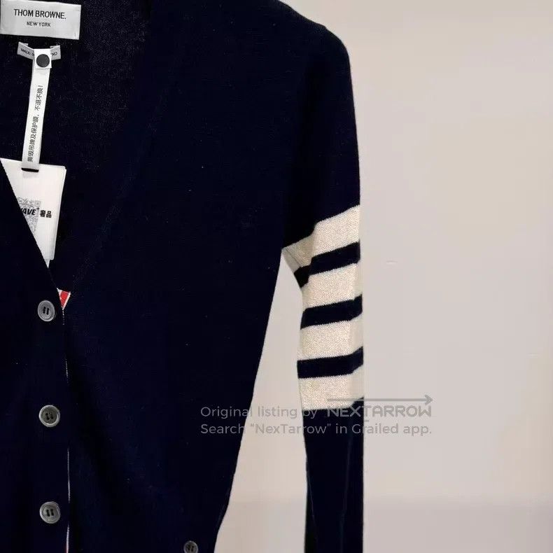Thom Browne Thom Browne Classic Four Stripe Cashmere Cardigan Size XS / US 0-2 / IT 36-38 - 4 Thumbnail