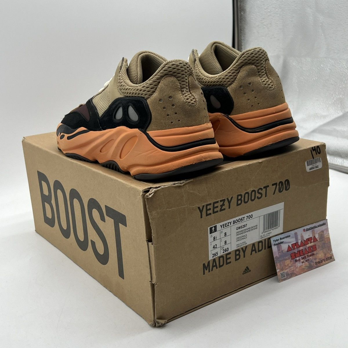 Adidas Yeezy boost 700 Enflame Amber Size US 8.5 / EU 41-42 - 4 Thumbnail