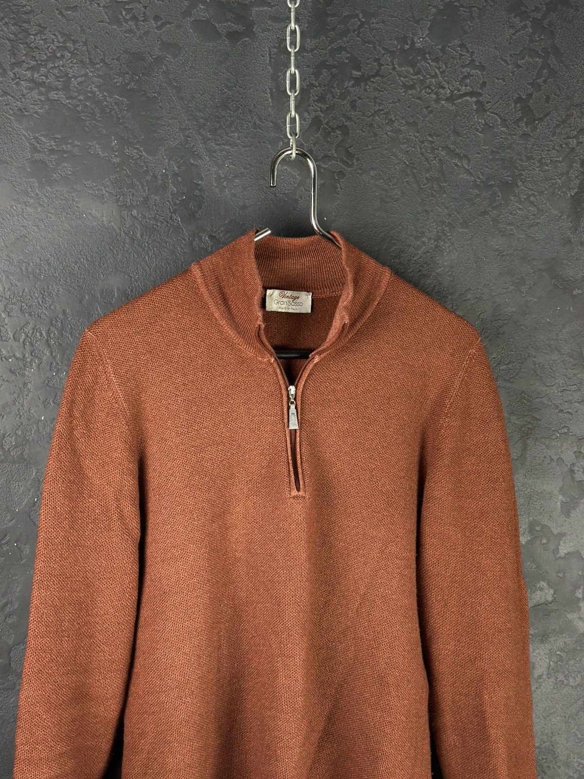 Gran Sasso Vintage Gran Sasso Lana Wool 1/4 Zip Pullover Men's Sweater Size US L / EU 52-54 / 3 - 4 Thumbnail