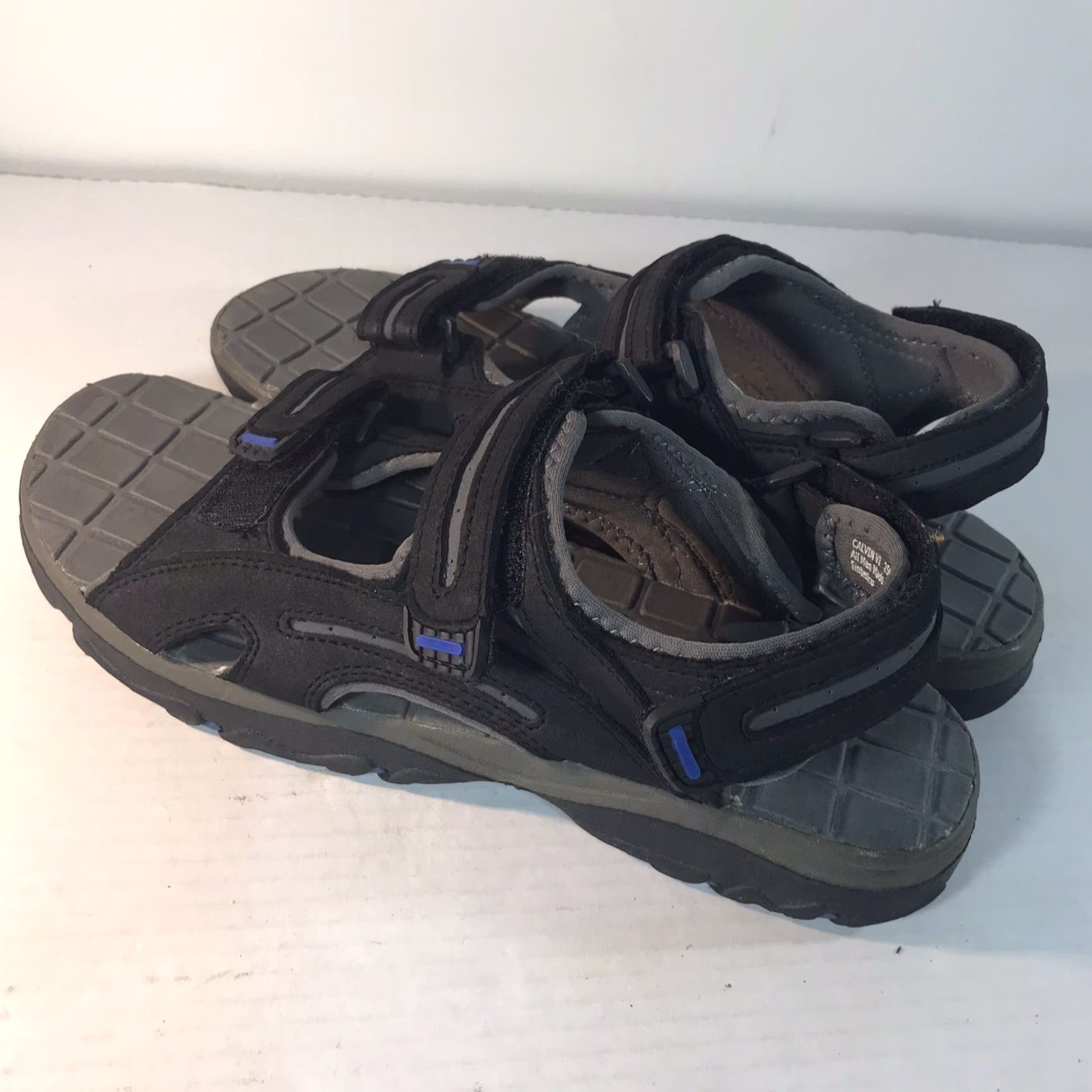 Vintage VINTAGE Ozark Trail Men's Outdoor Sandals Slip-On Size 12 Black Synthetic Arch Support Water Resistant Size ONE SIZE - 2 Thumbnail
