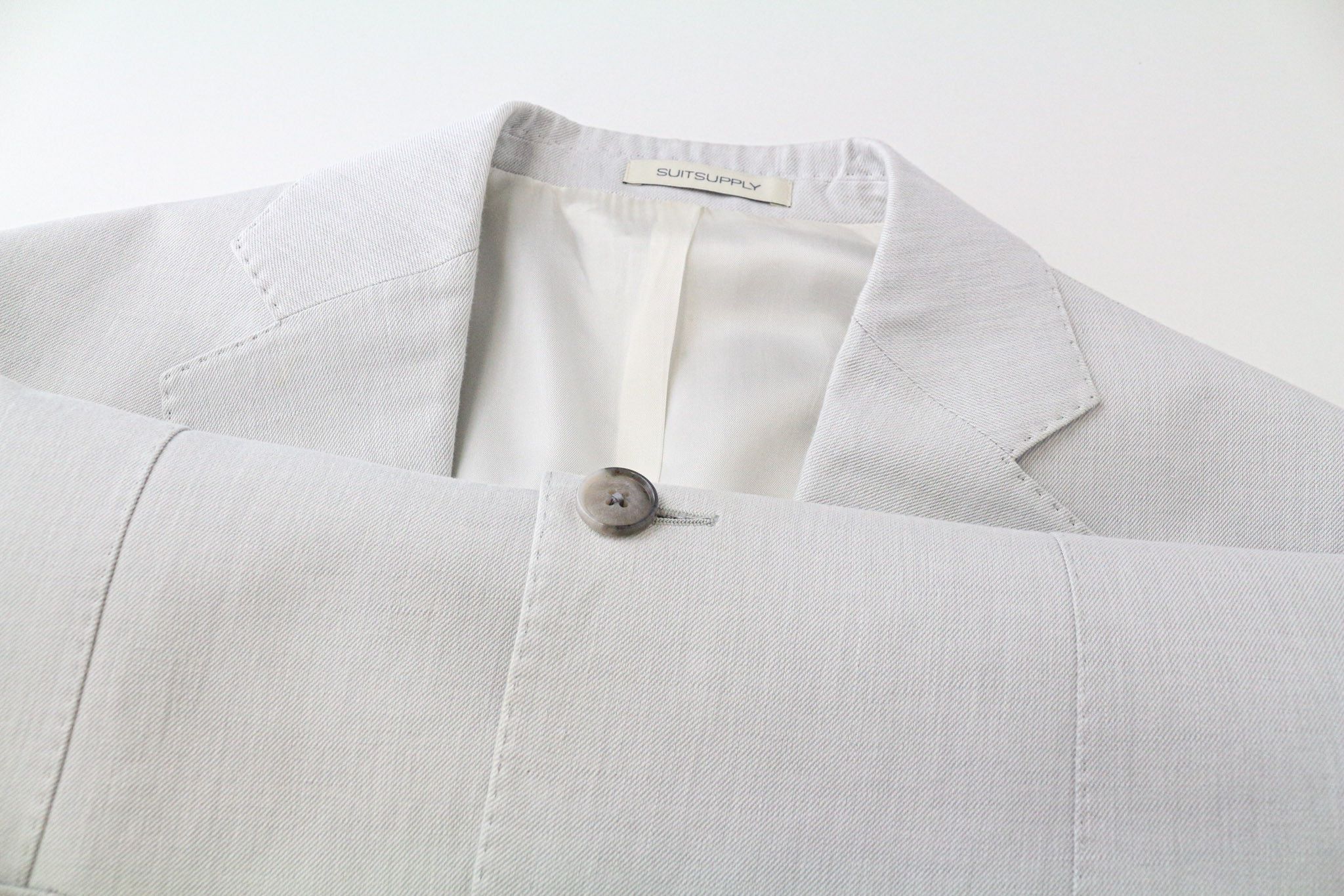 Suitsupply HAVANA PATCH UK38R Grey Linen Cotton Suit 75298 Size 38R - 6 Thumbnail
