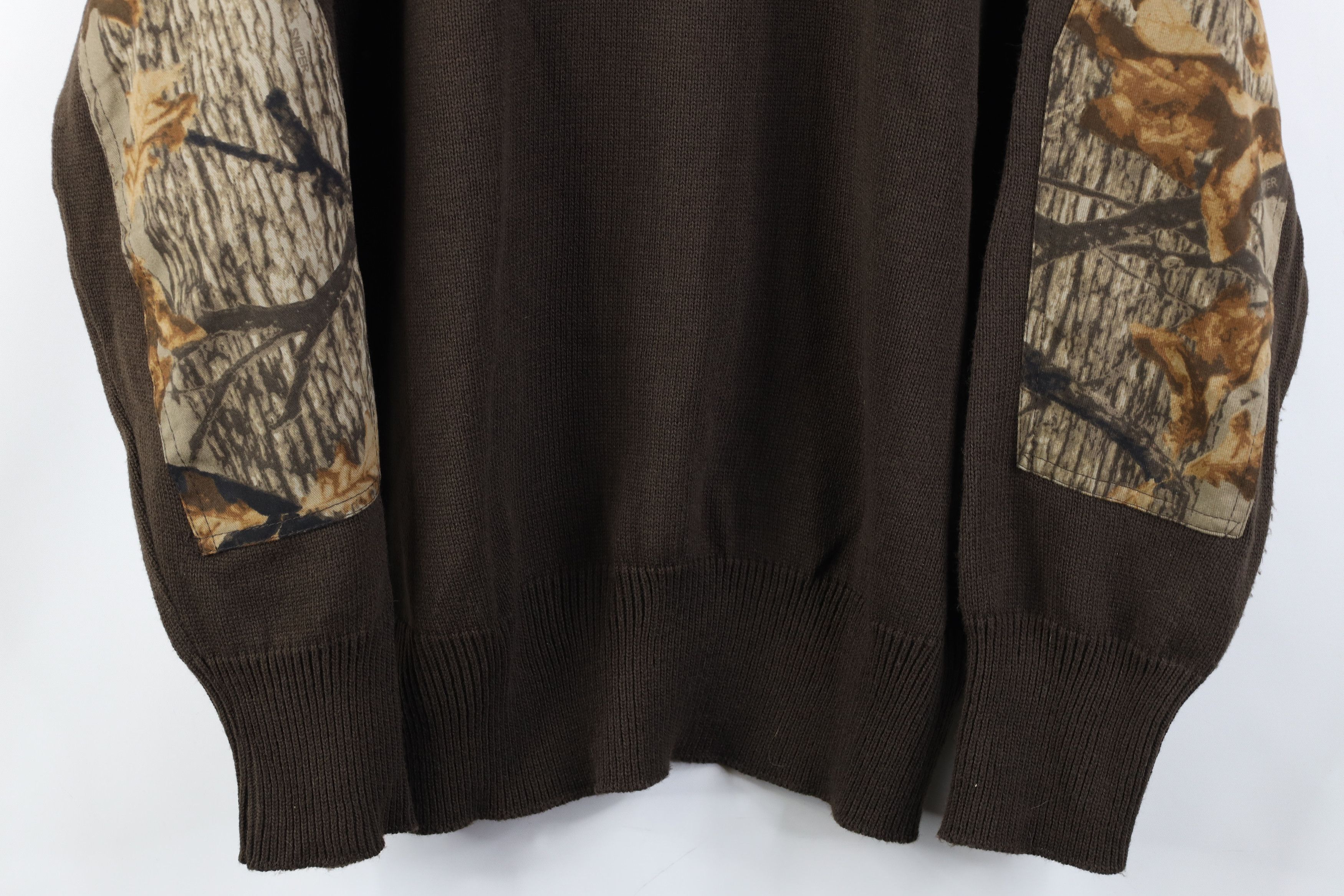 Vintage Vintage 90s Streetwear Elbow Patch Commando Knit Sweater Size US L / EU 52-54 / 3 - 3 Thumbnail
