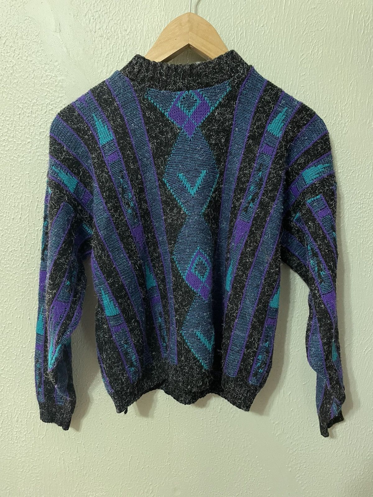 Vintage Vintage Midwestern Diamond Knit Sweater Size US S / EU 44-46 / 1 - 1 Thumbnail