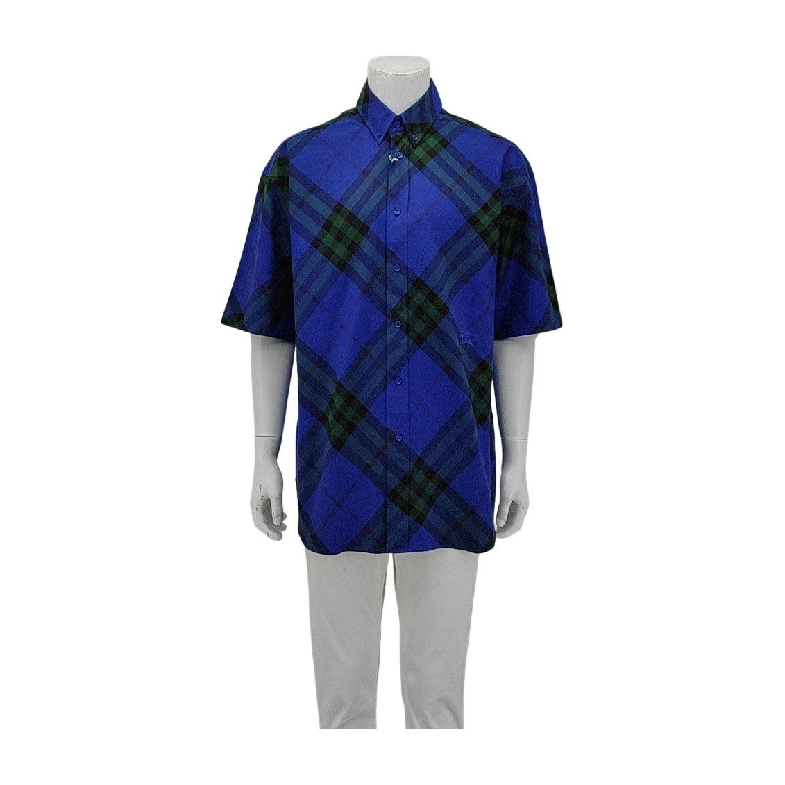 Burberry Burberry Blue Check Short Sleeve Shirt L Size US L / EU 52-54 / 3 - 1 Thumbnail