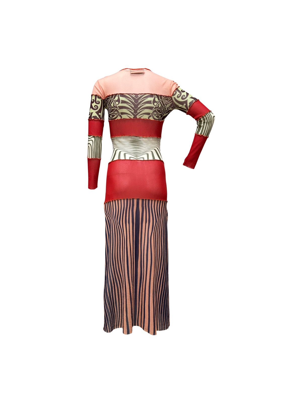 Jean Paul Gaultier JEAN PAUL GAULTIER S/S 1996 Cyberbaba Optical Illusion Dress Size S / US 4 / IT 40 - 2 Thumbnail