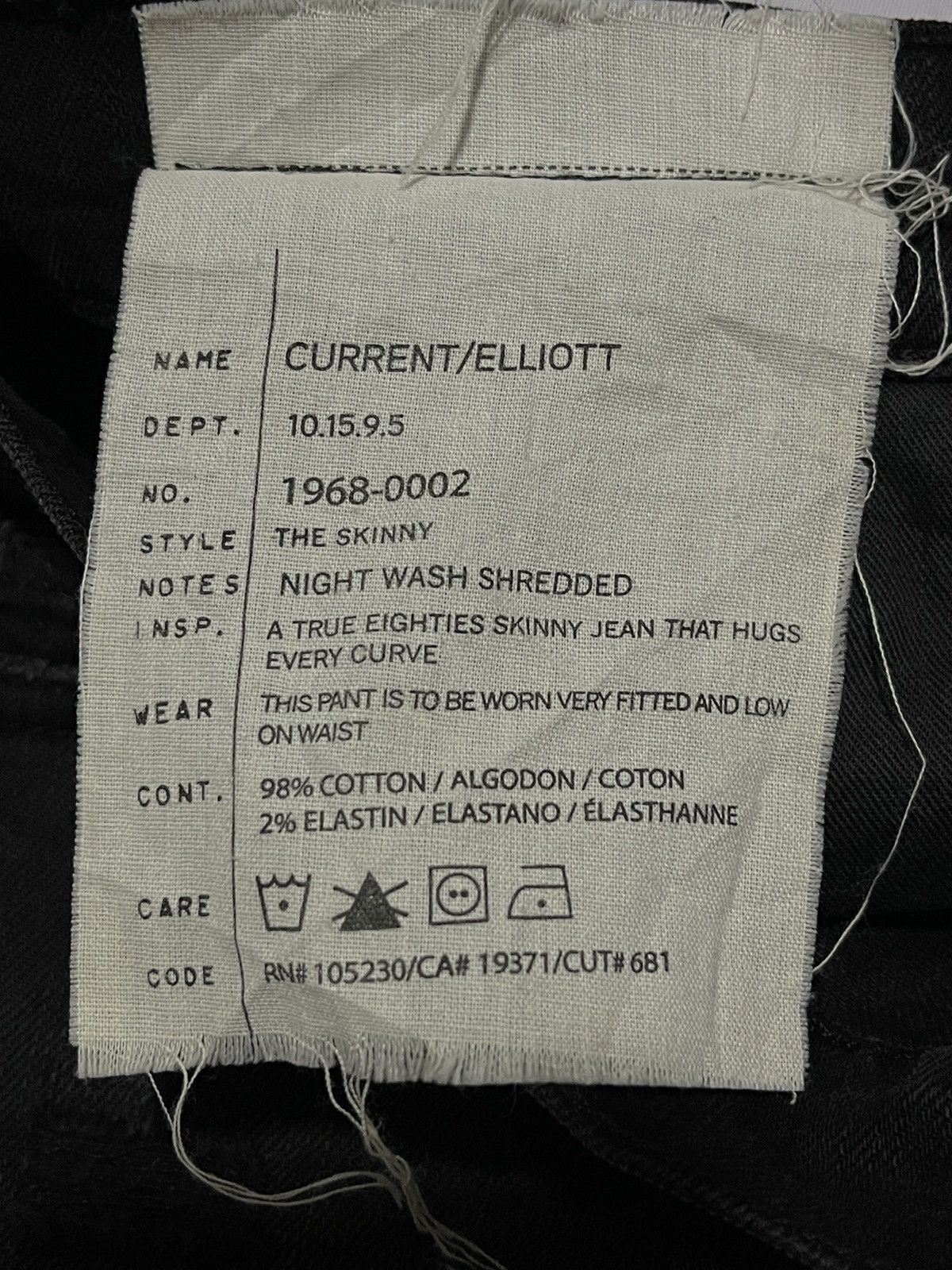 Current/Elliot 🔥NOS🔥Current/Elliott Distressed Skinny Jeans Size 29" - 10 Thumbnail